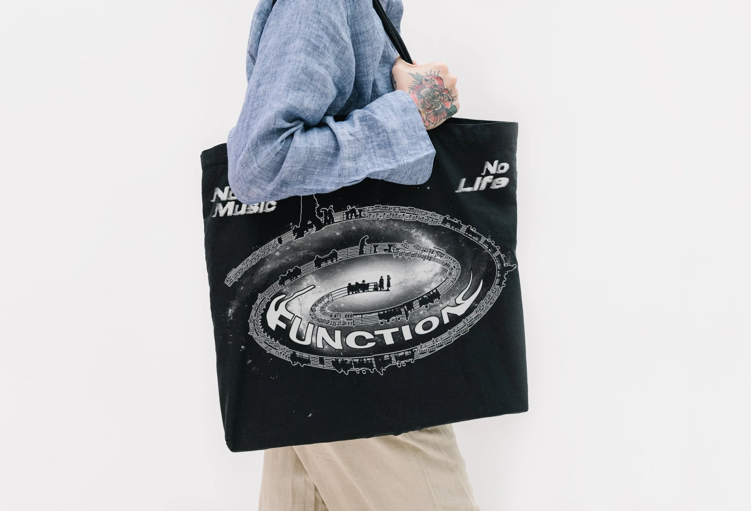 Function "No Music No Life" Tote