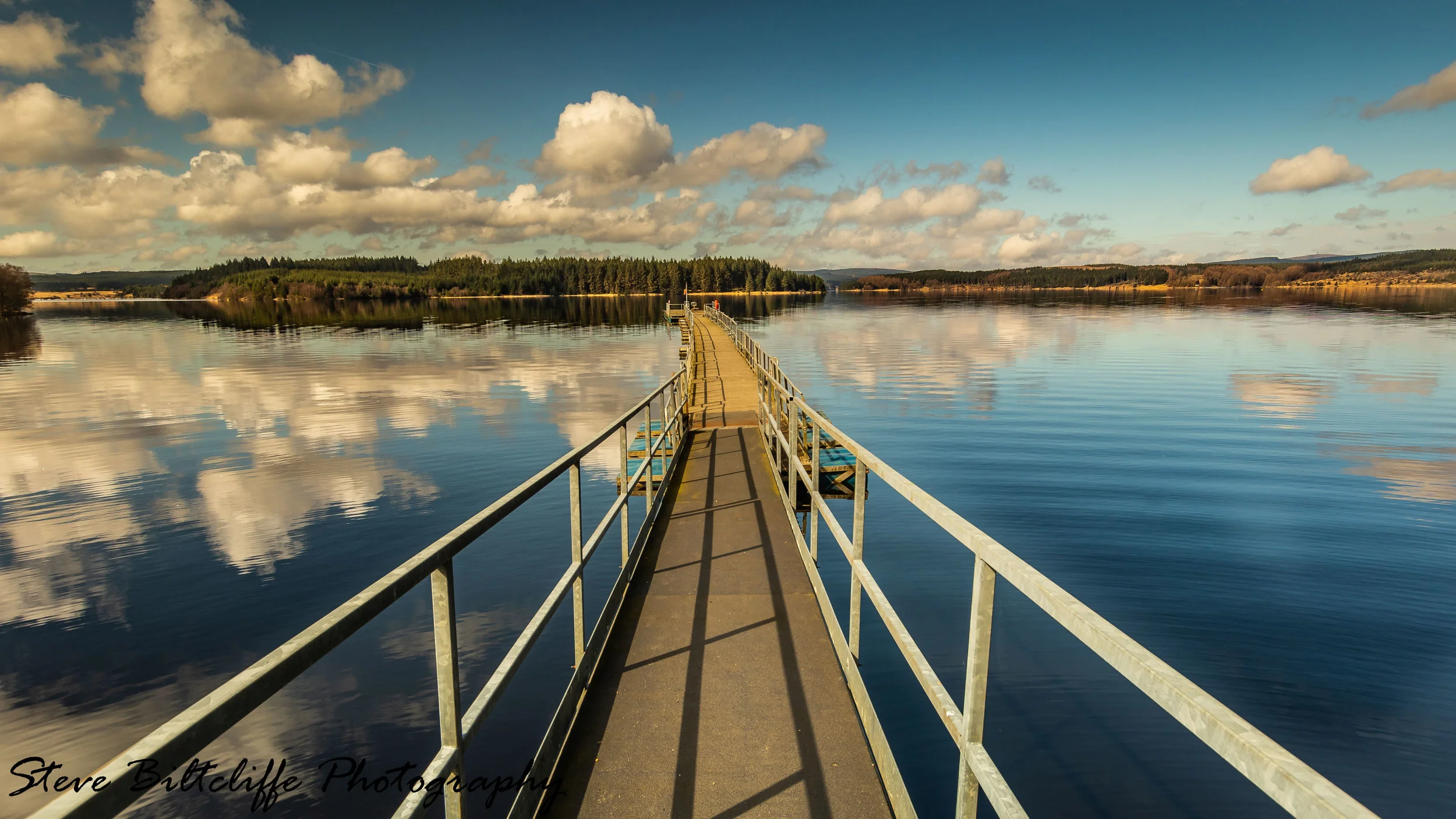 Kielder Water - Standing on the jetty at Tower Knowe Visitors Centre