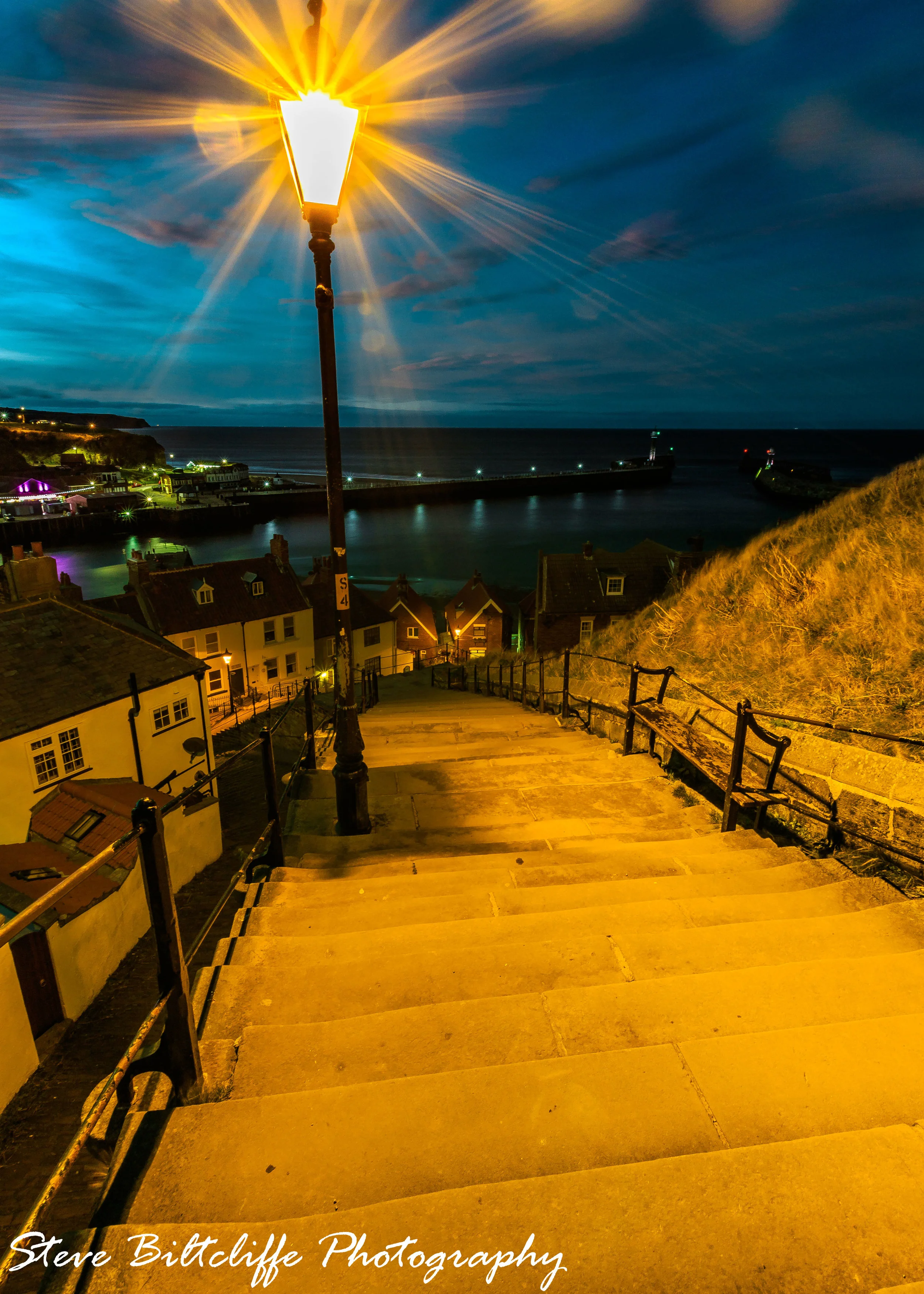 Lamp post on the steps