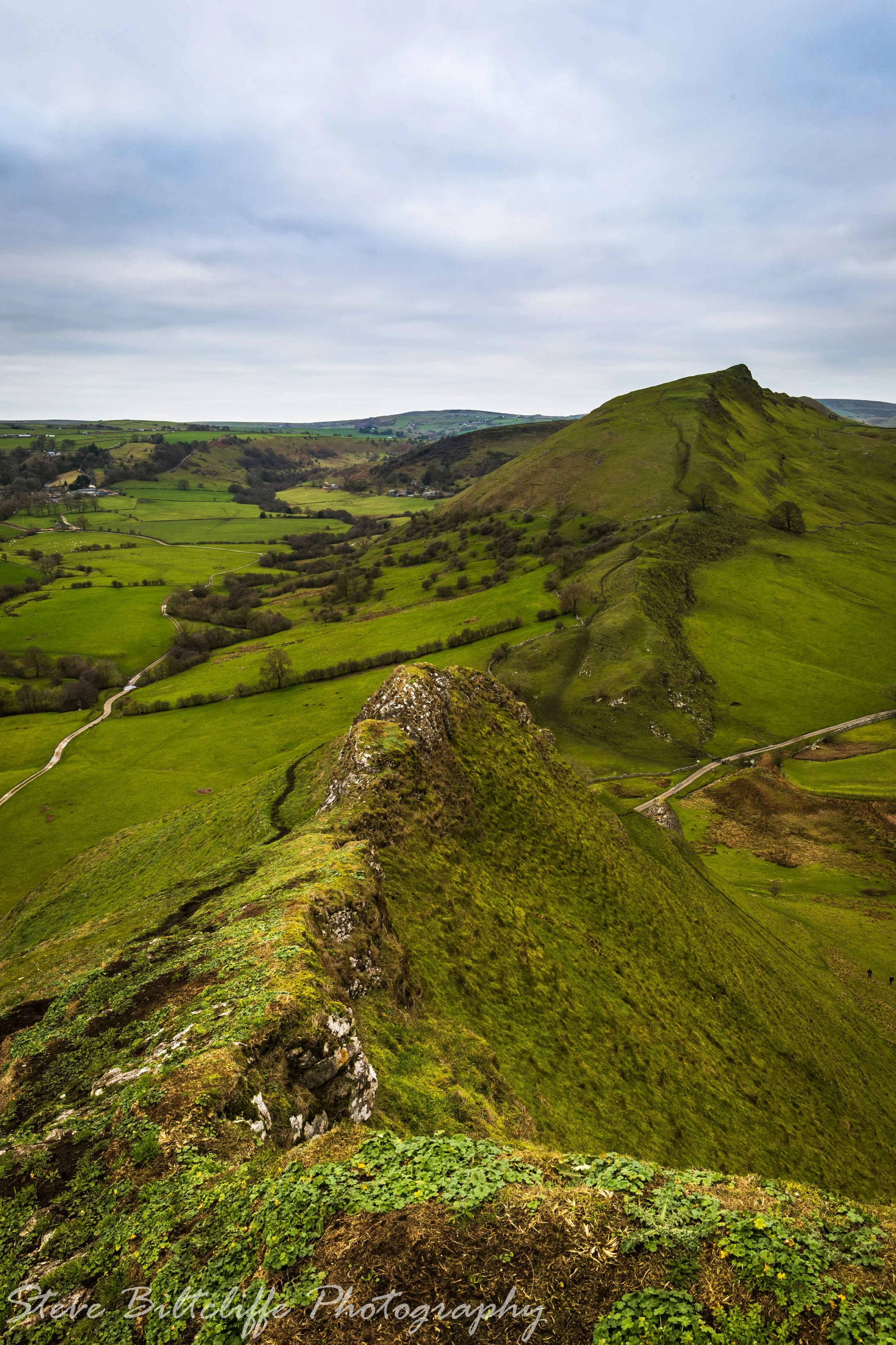 Top of Chrome Hill overlooking Parkhouse Hill