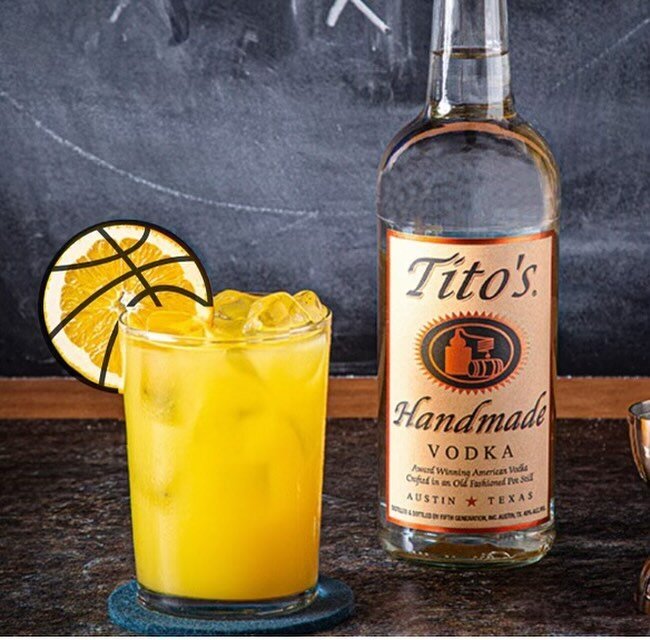 Nothing goes with hoops quite like Tito&rsquo;s! (But don&rsquo;t forget to hydrate!) #titosvodka