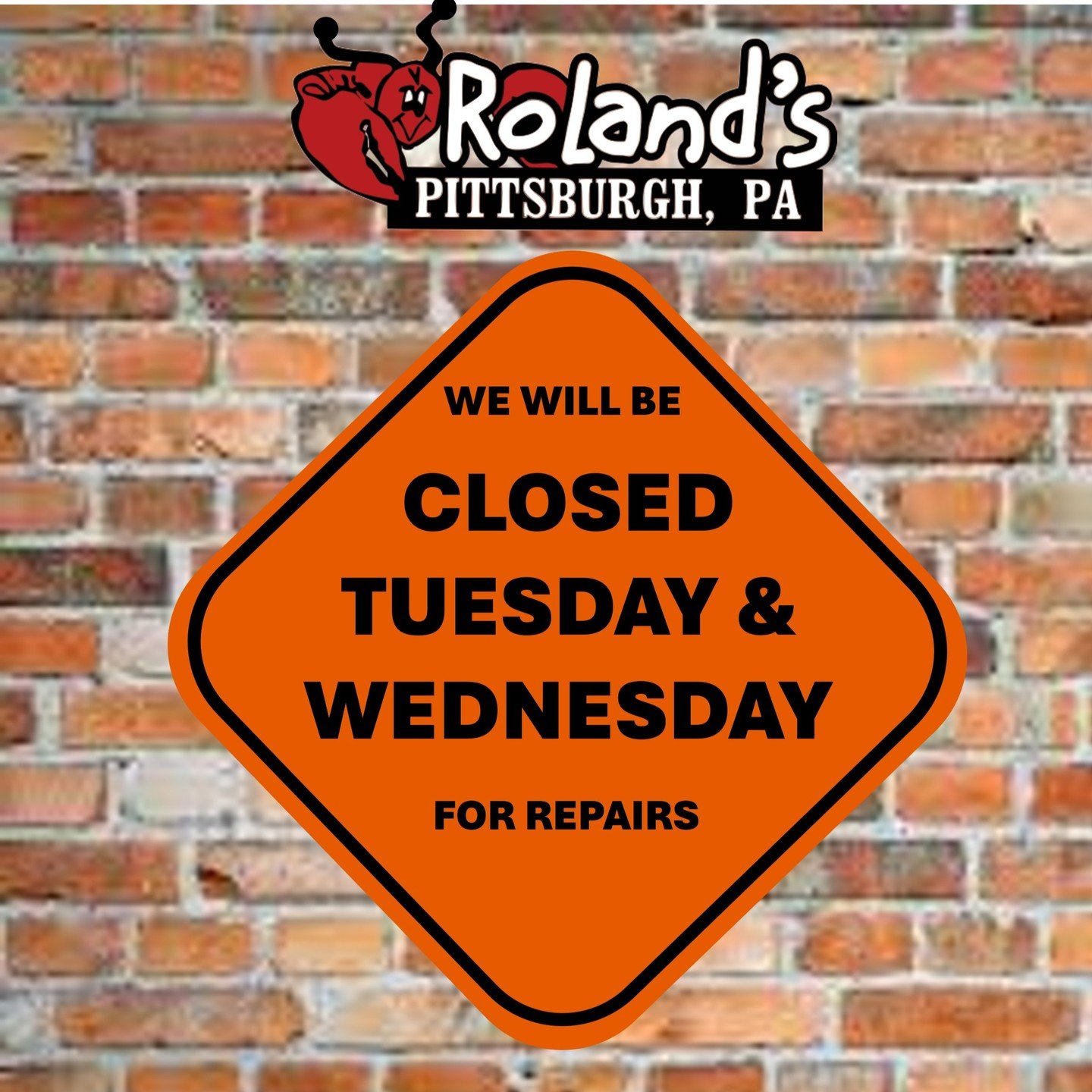 We will be closed Tuesday, February 18th &amp; Wednesday, February 19th for some much needed repairs.