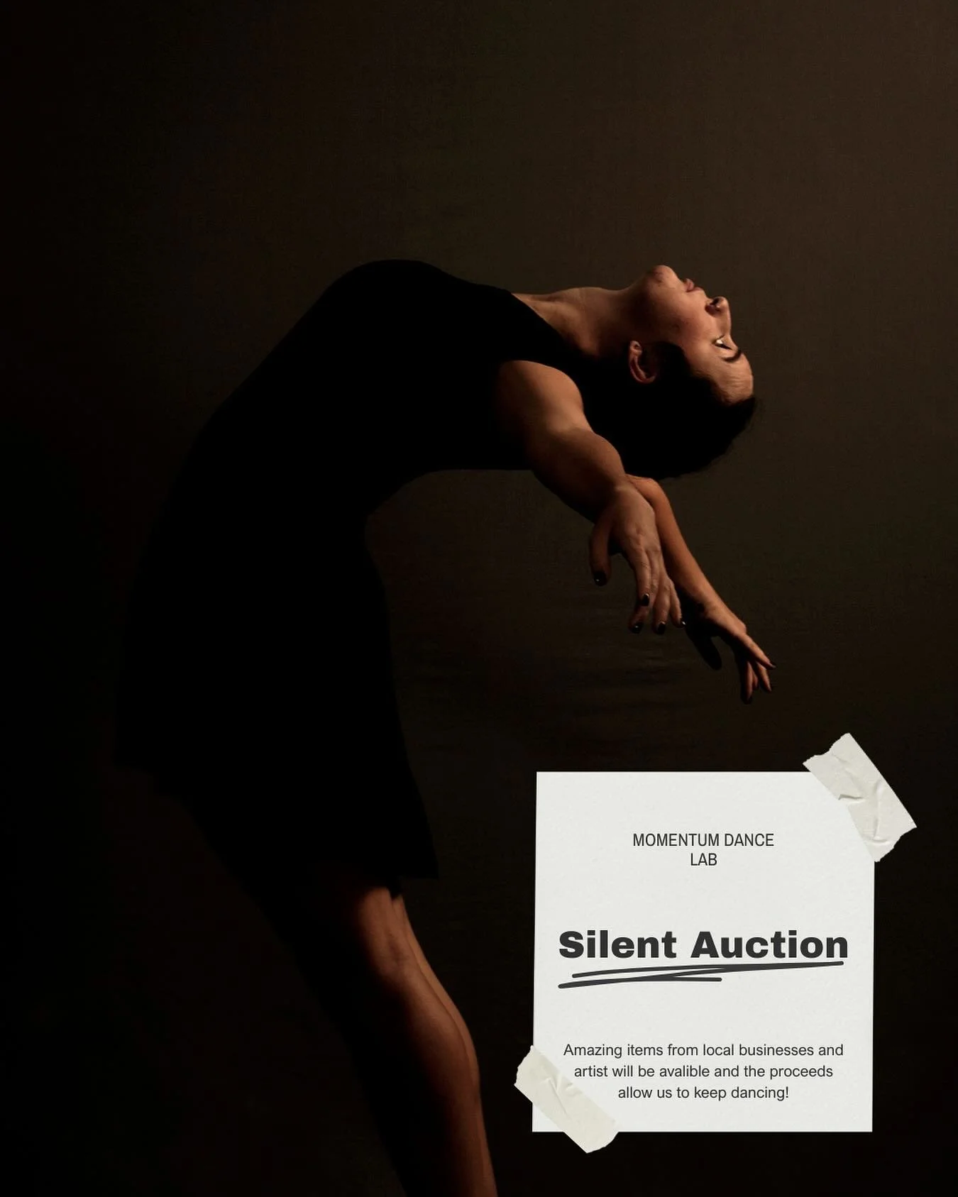 Shop our Silent Auction before each performance and during intermission. Amazing items from local businesses and artists will be available and the proceeds allow us to keep dancing!

Tickets available in our link tree!