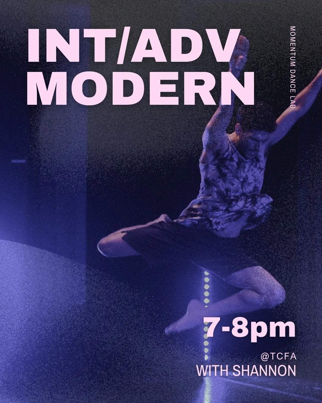 1st class of the New Year!

Join us tonight for Intermediate/Advanced Modern with Shannon! 7:00-8:00 PM Monday at the Tennessee Conservatory of Fine Arts.
- Your 1st class is free and after that classes are $10
- Wear whatever you feel most comfortab