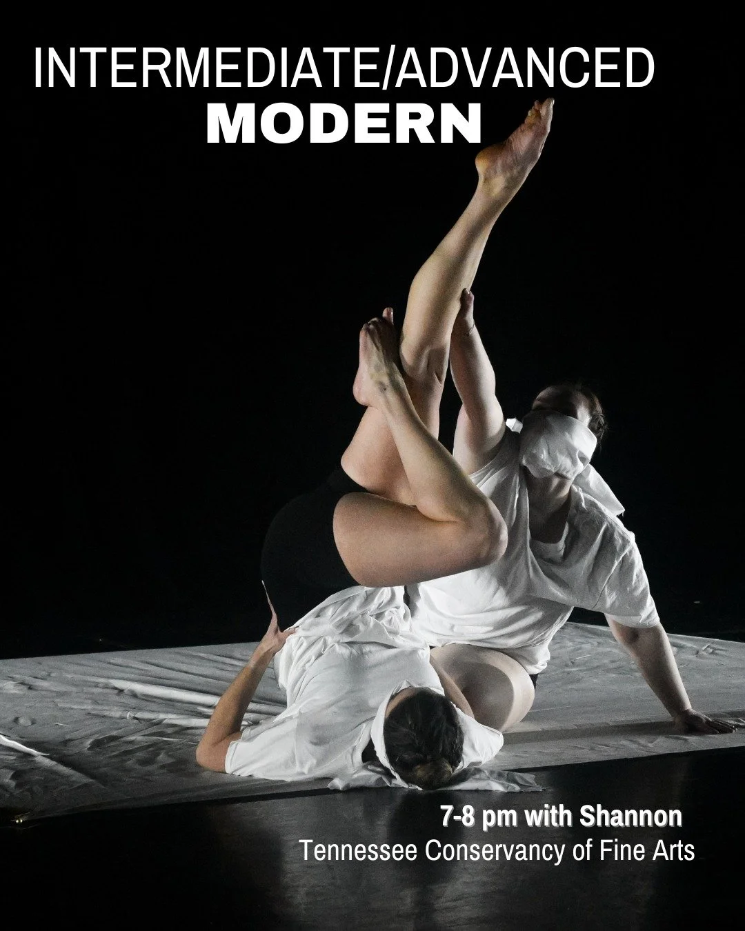 Join us tonight for Intermediate/Advanced Modern with Shannon! 7:00-8:00 PM Monday at the Tennessee Conservatory of Fine Arts.