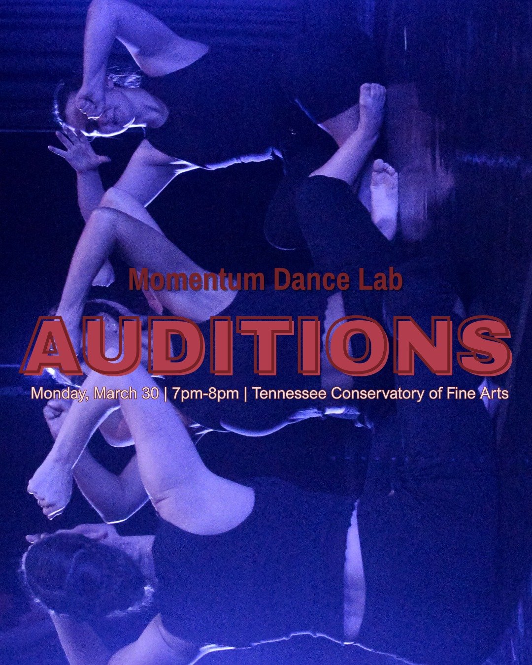 AUDITIONS AUDITIONS AUDITIONS
If you have ever thought about auditioning for Momentum, now is your chance!

Momentum will be holding auditions on Monday, March 30 from 7-8pm at the Tennessee Conservatory of Fine Arts.
We are looking for intermediate 