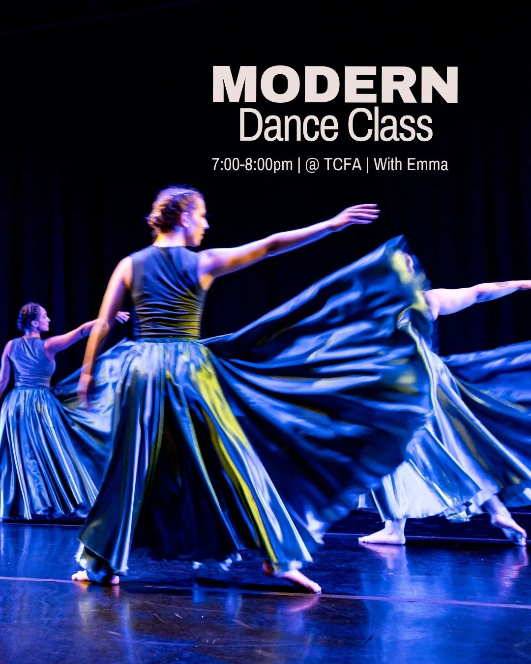 Join us tonight for a Modern Dance Class with Emma! 7:00-8:00 PM Monday at the Tennessee Conservatory of Fine Arts.