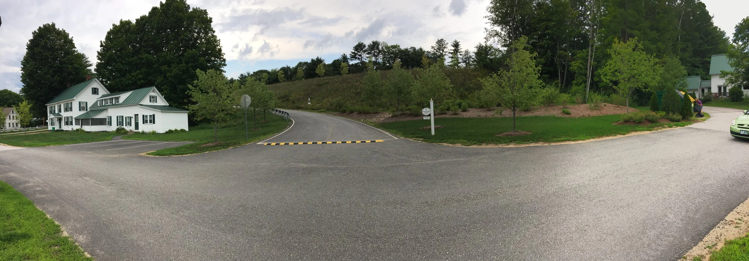 Panorama of Parking Lot Entry