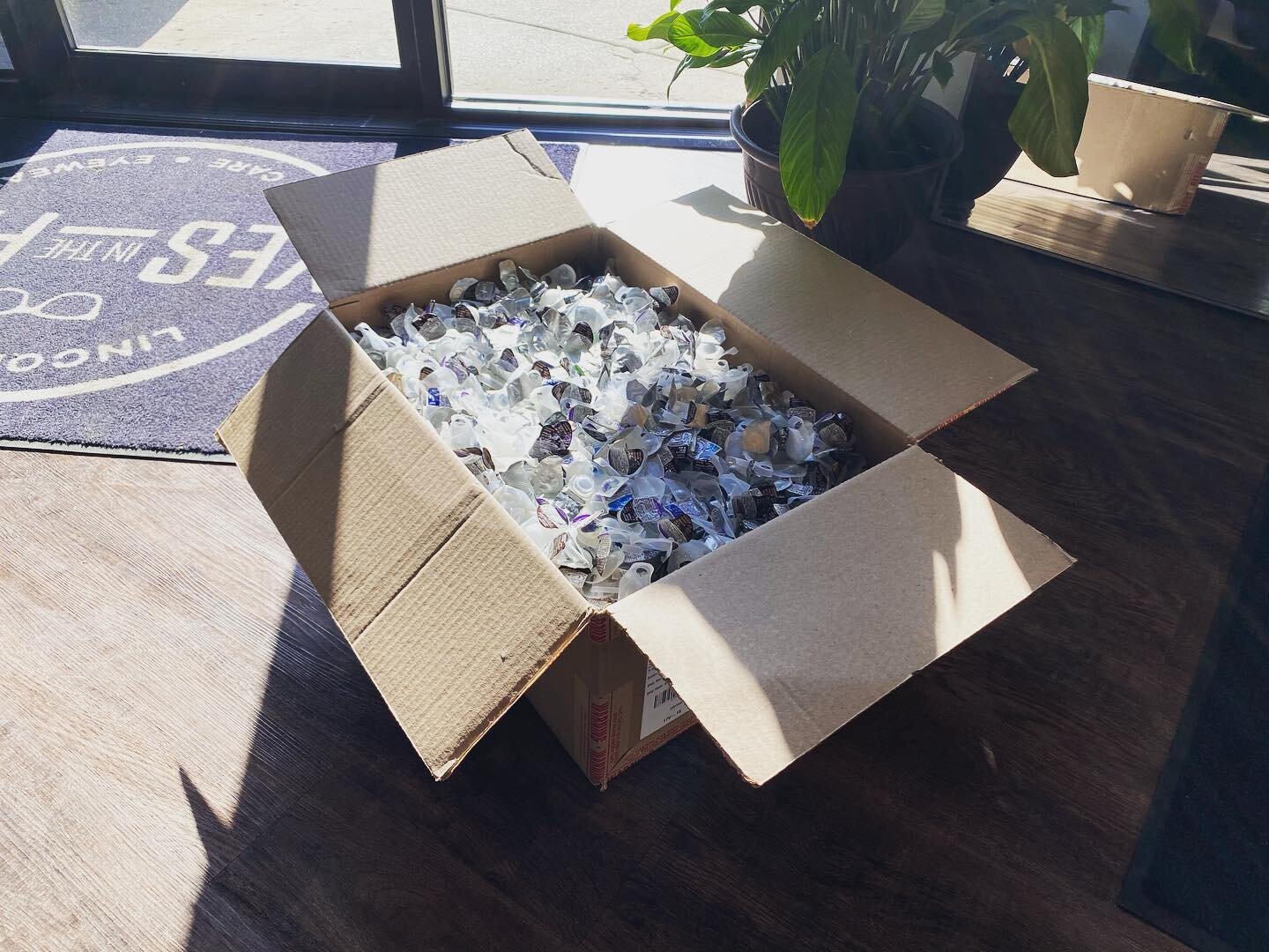 This big ol&rsquo; box of contact lens blister packs is being kept out of landfills thanks to you all!
&bull;
This is the 4th or 5th box this size we&rsquo;ve shipped out to be recycled in the last year. Our friends at @terracycle make sure they are 