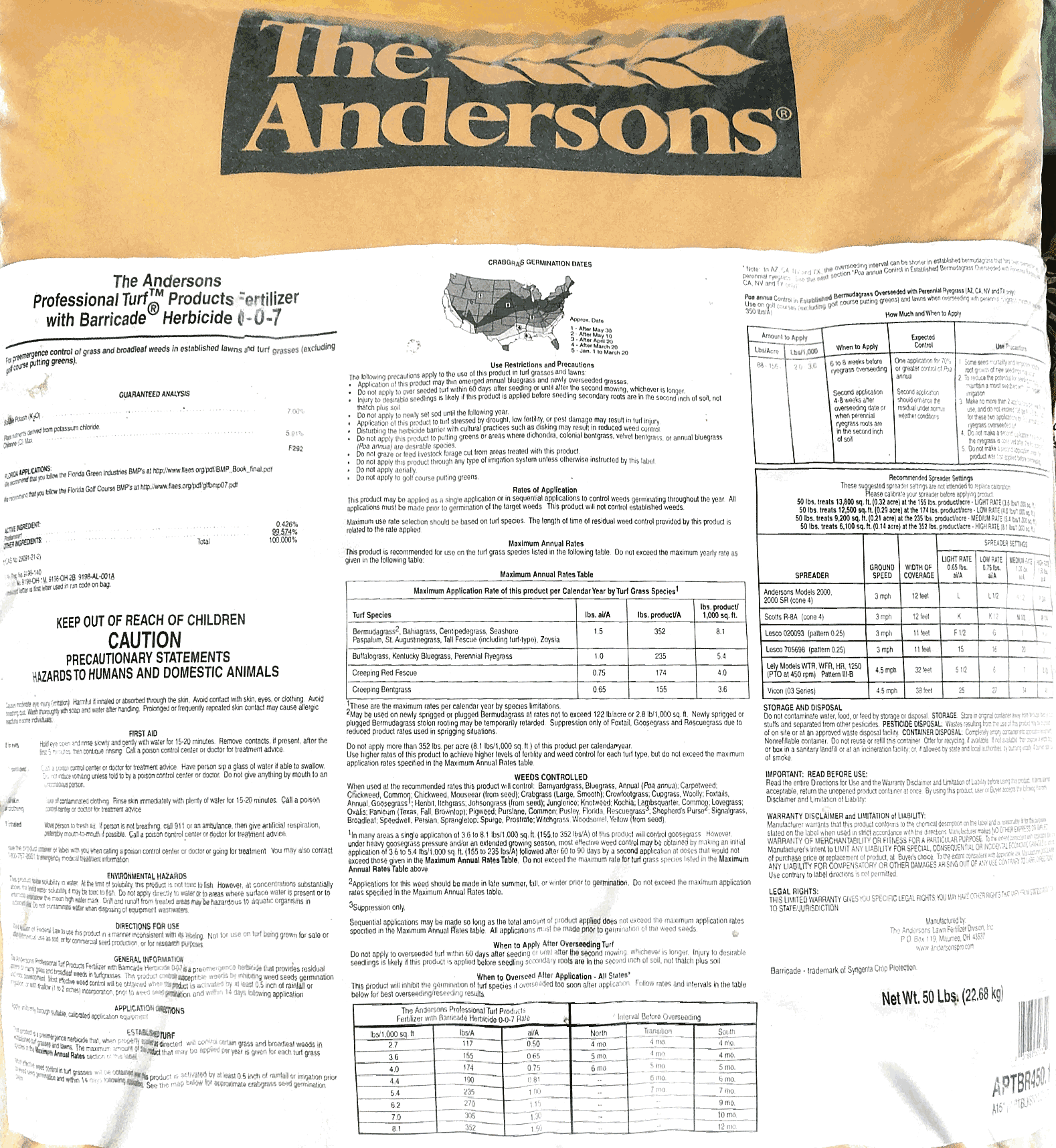 Anderson 0-0-7 With Barricade - 50 lb