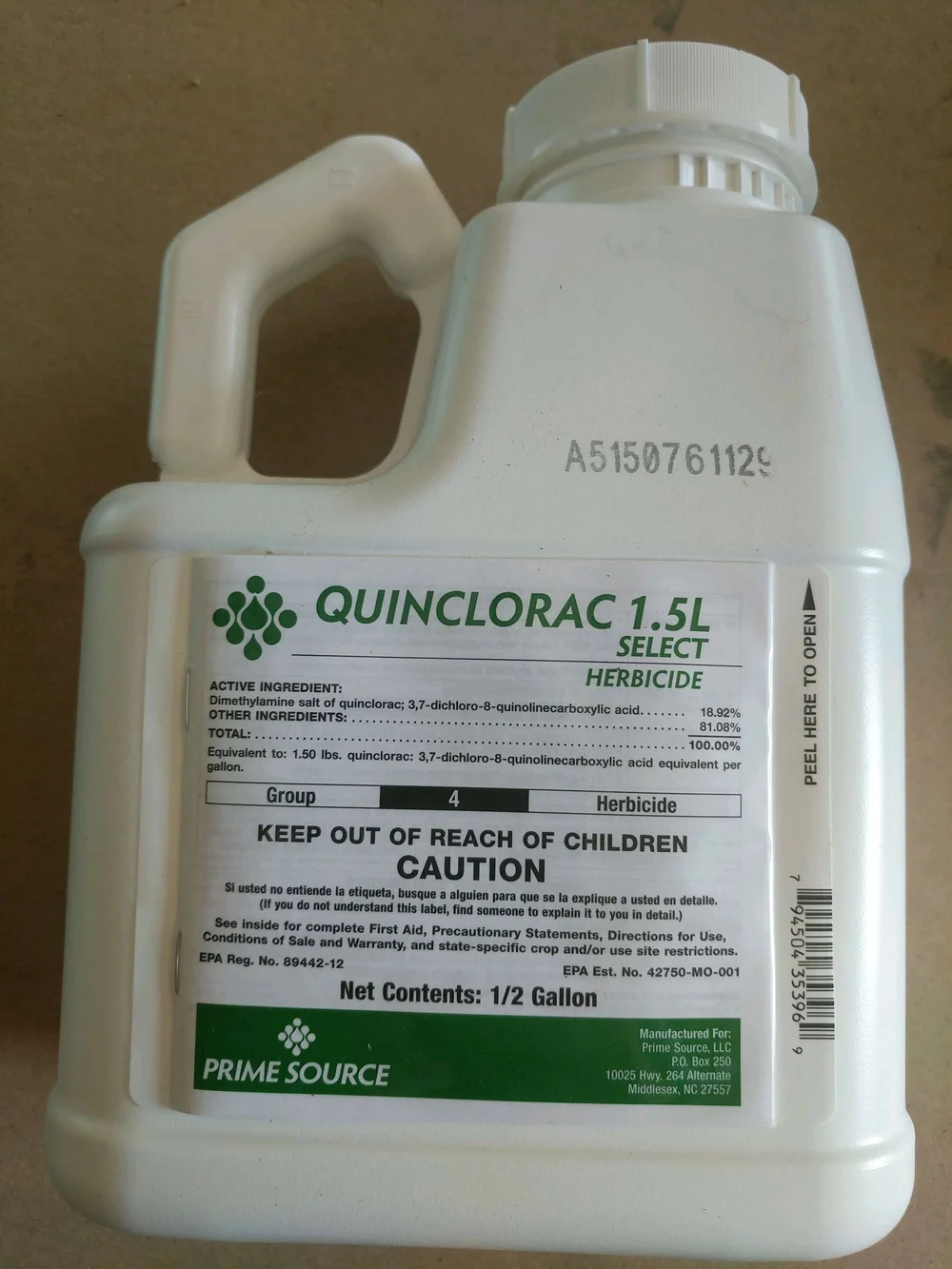 Quinclorac Select - Herbicide - 1.5 L  Earth Products LLC