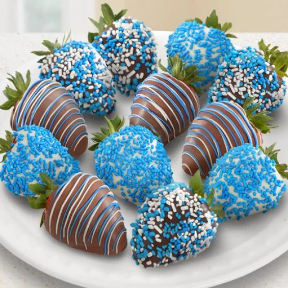 Blue Chocolate Covered Strawberries