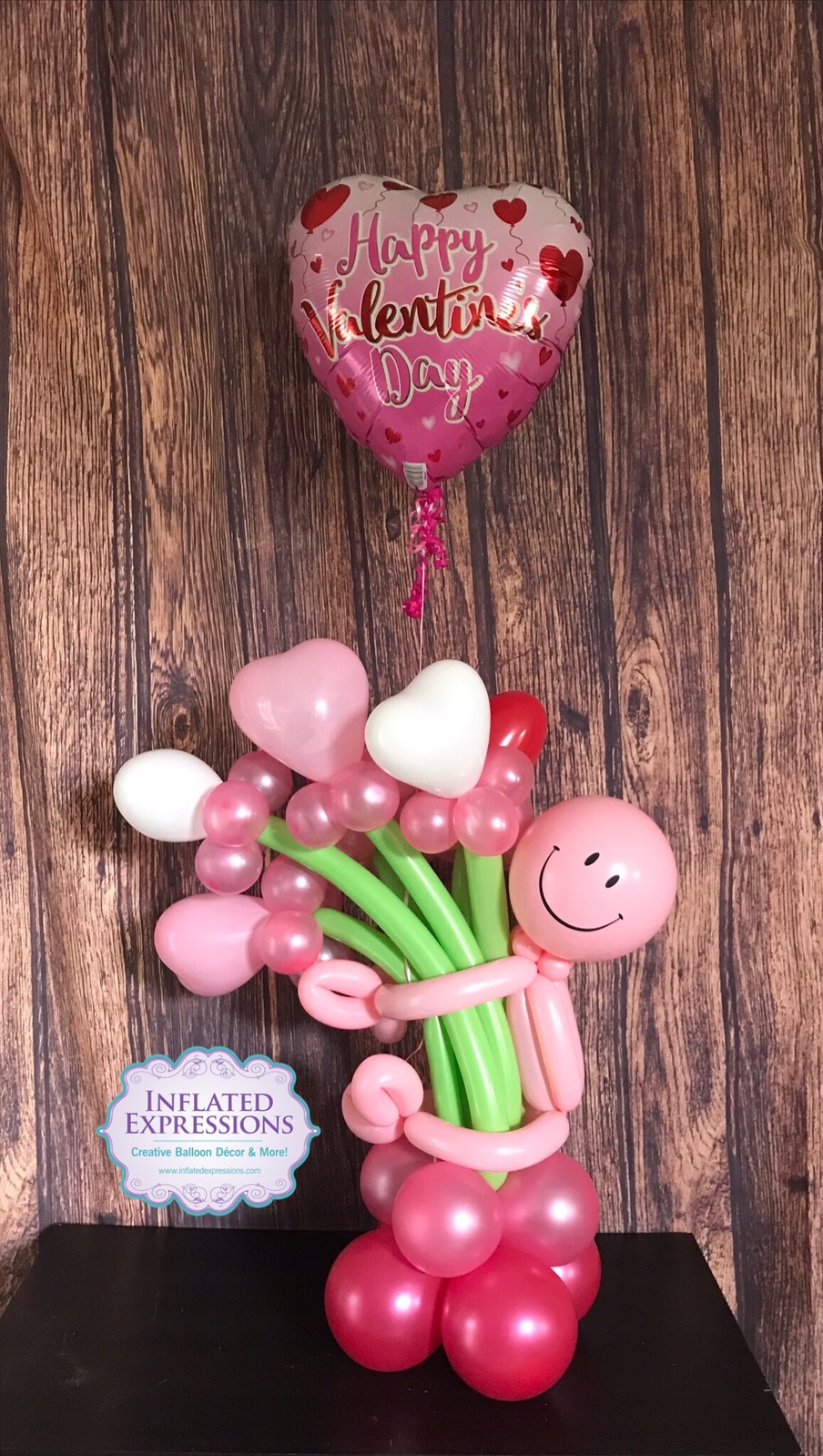 Valentines day Mini Airwalker Smiley Face Happy Hugs 66cm x 48cm Foil Balloon 