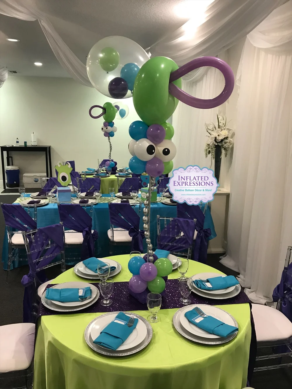Monsters Inc Balloon Pacifier Centerpiece