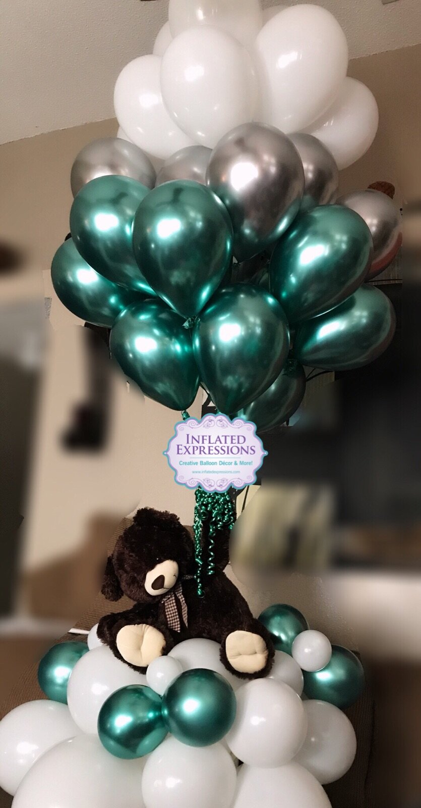 teddy in a balloon gift