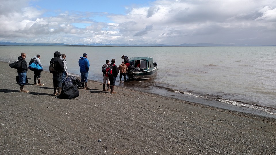 Paul Markoff’s skiff on the beach in Togiak