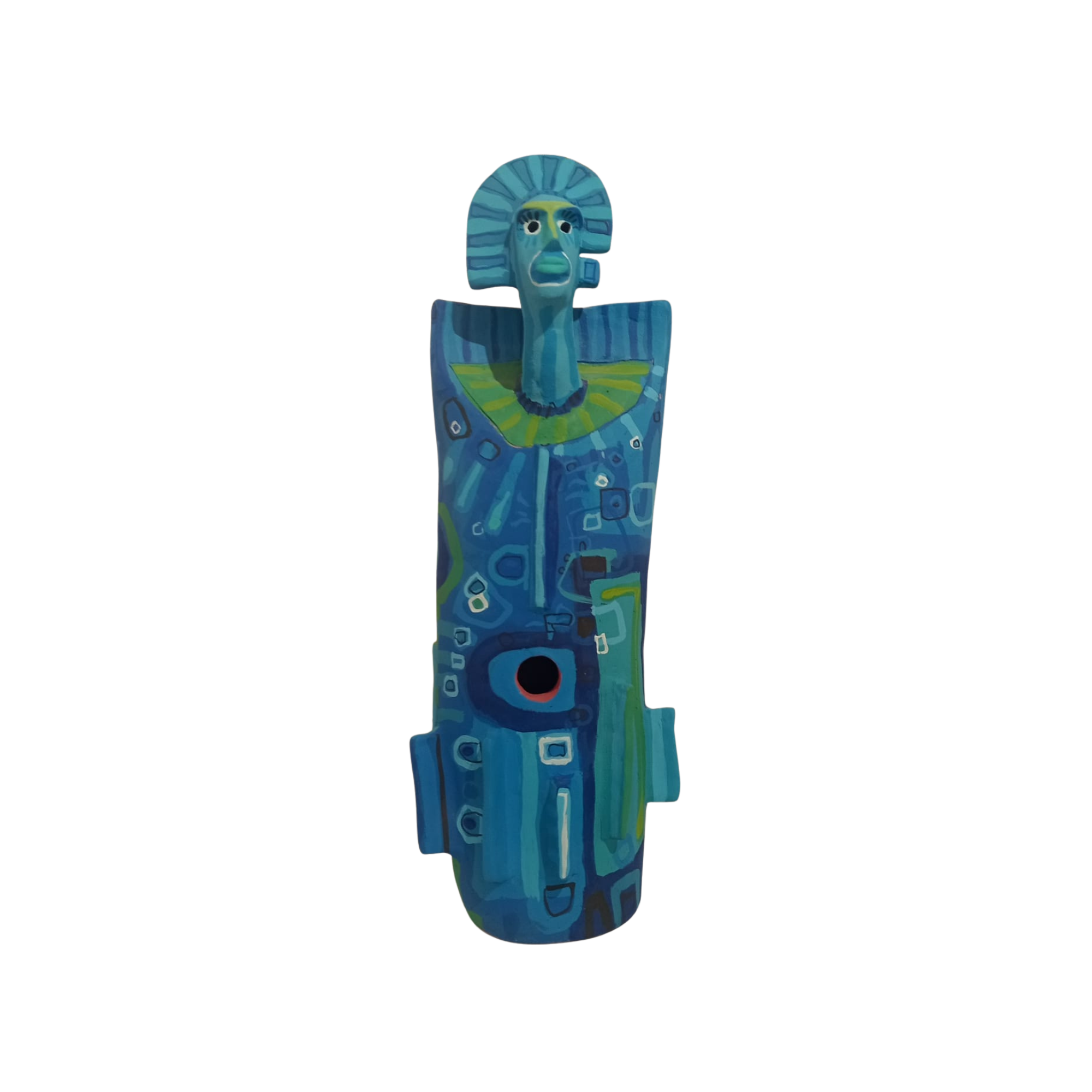  Escultura de barro con pintura acrílica 38 × 9 × 14 cm $3,800.00 MXN 