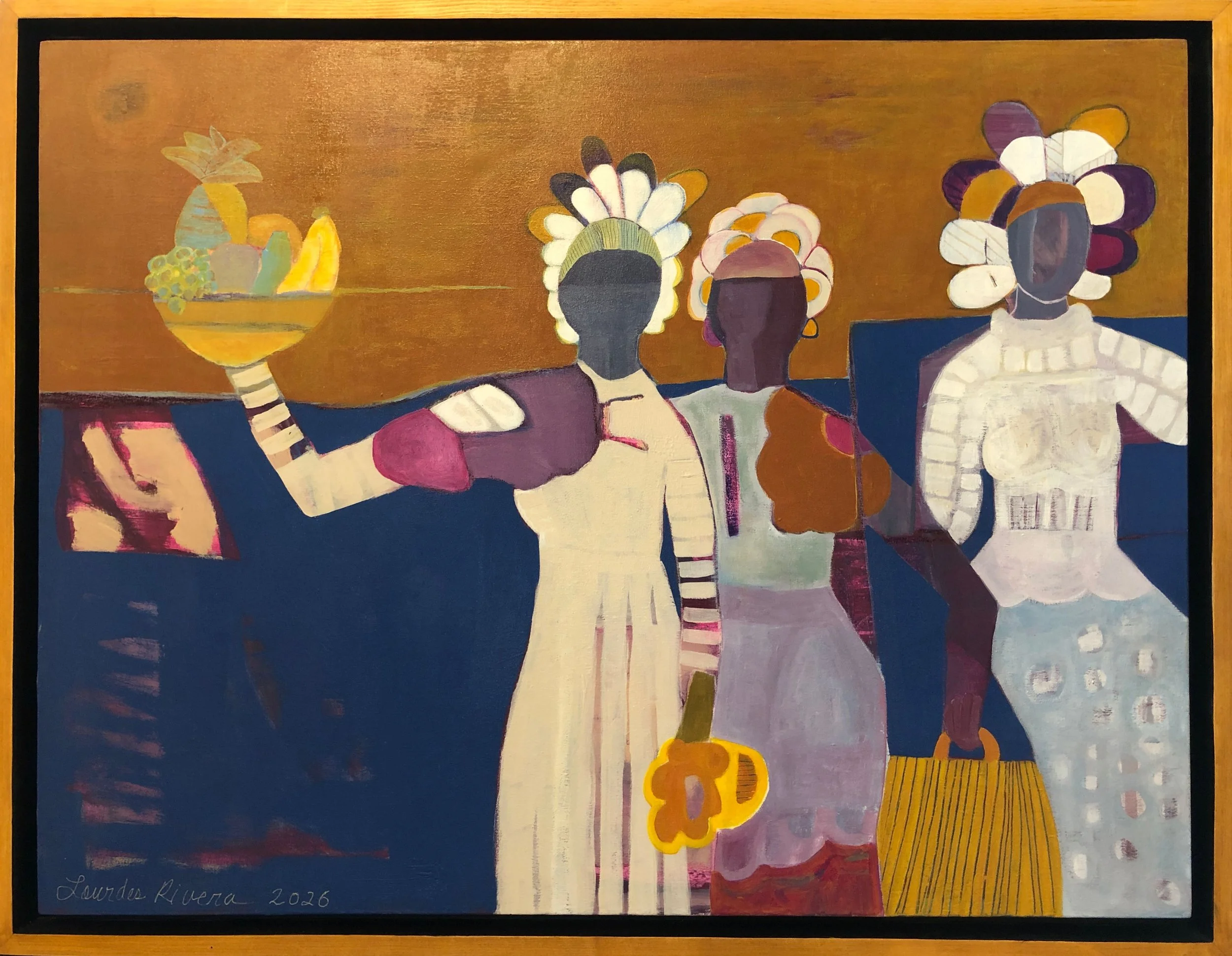  Azucena, Cornelia y Magnolia Mixed media 98 × 128 cm $54,000.00 mxn 