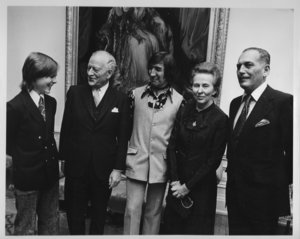 Meeting Governor General Roland Michener and his wife, with Graeme Campbell and Director Paddy Crean following the opening performance of Treasure Island at the National Arts Centre in Ottawa, Ontario. (That’s me on the left)