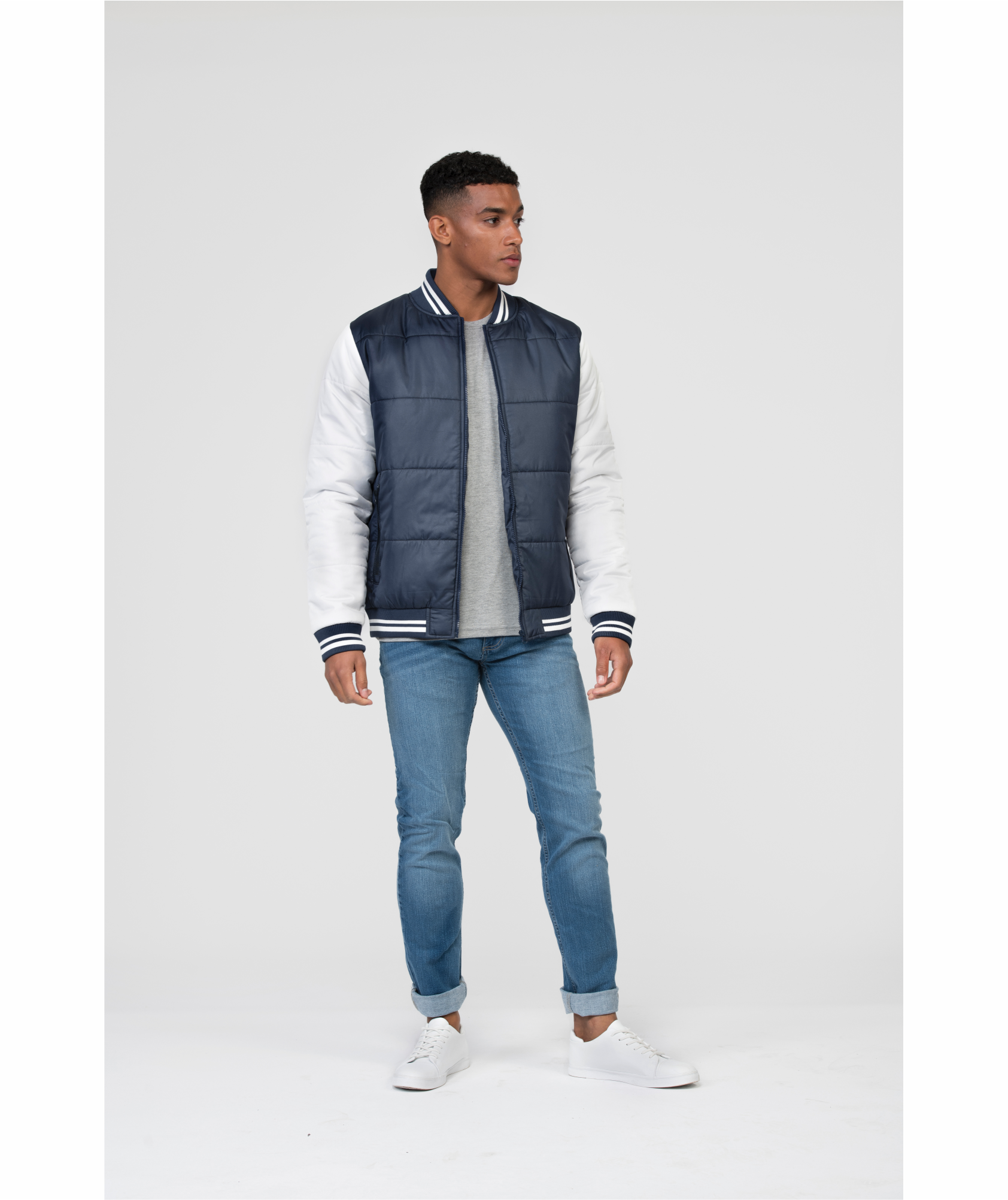 varsity puffer jacket