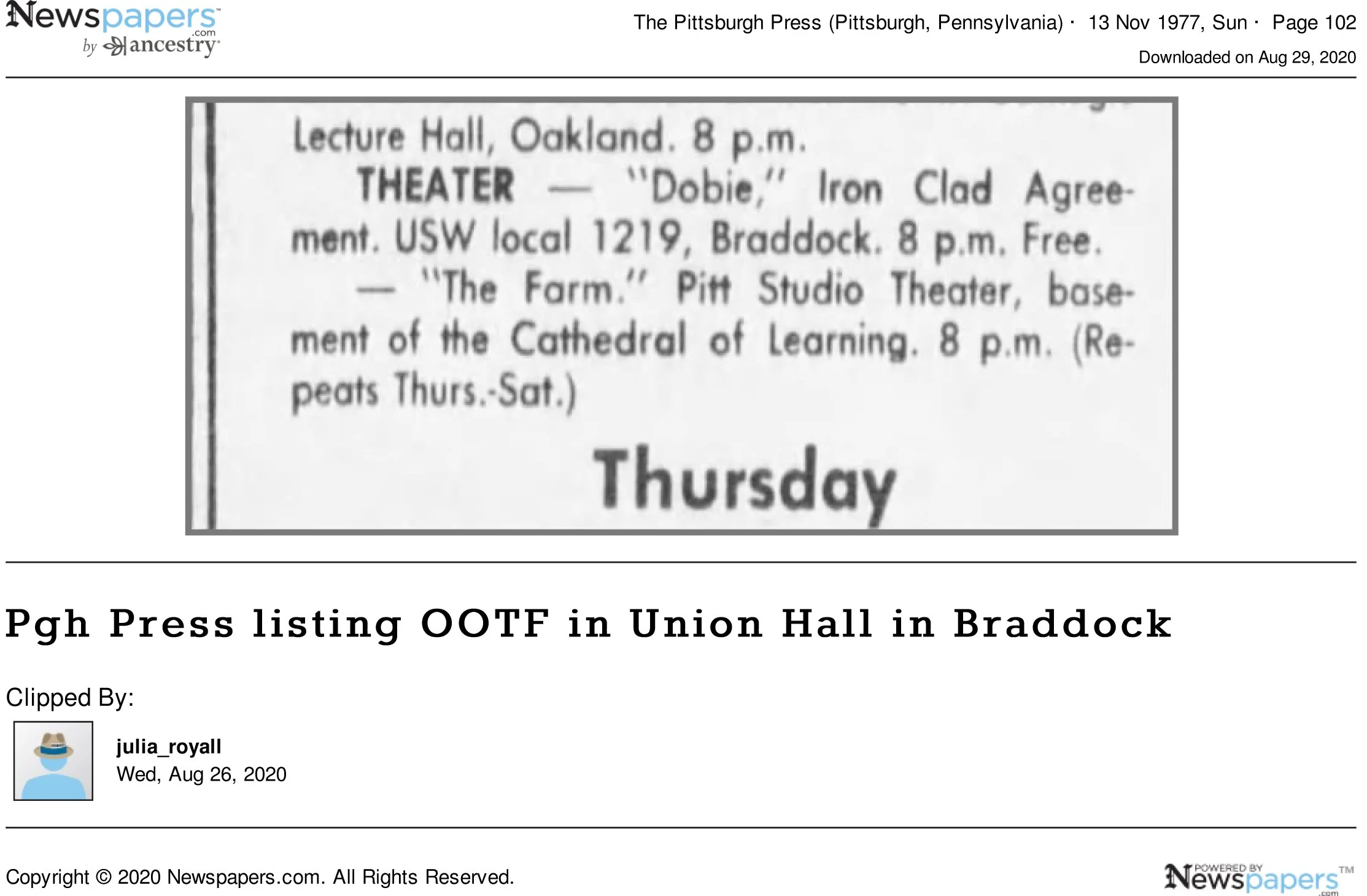 Pgh_Press_listing_OOTF_in_Union_Hall_in_Braddock.jpg