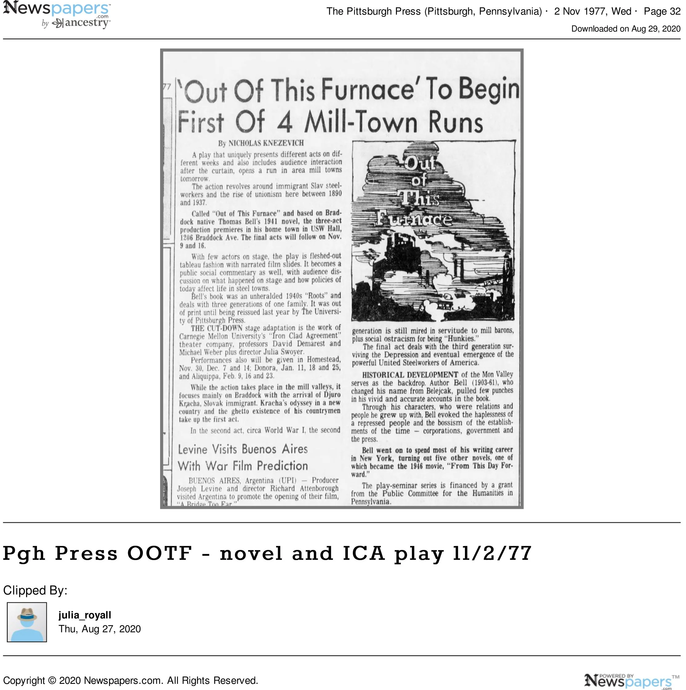 Pgh_Press_OOTF___novel_and_ICA_play_11_2_77.jpg