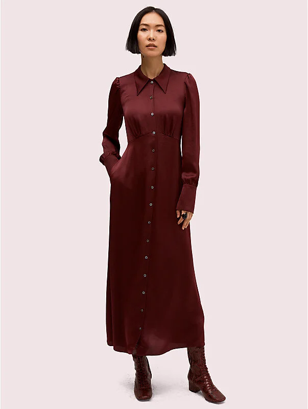 Kate Spade Satin Midi Shirtdress