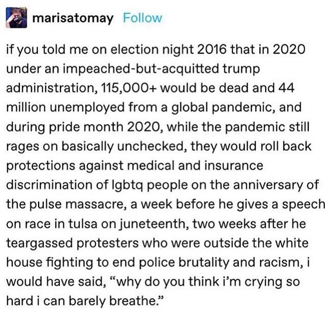 Maybe this year your friends who didn&rsquo;t vote, or your fam who wrote in candidates, or your employers who got what they wanted will actually understand why you felt like you did. (Maybe not the employers, tho.) Vote in November (and June 23rd, N