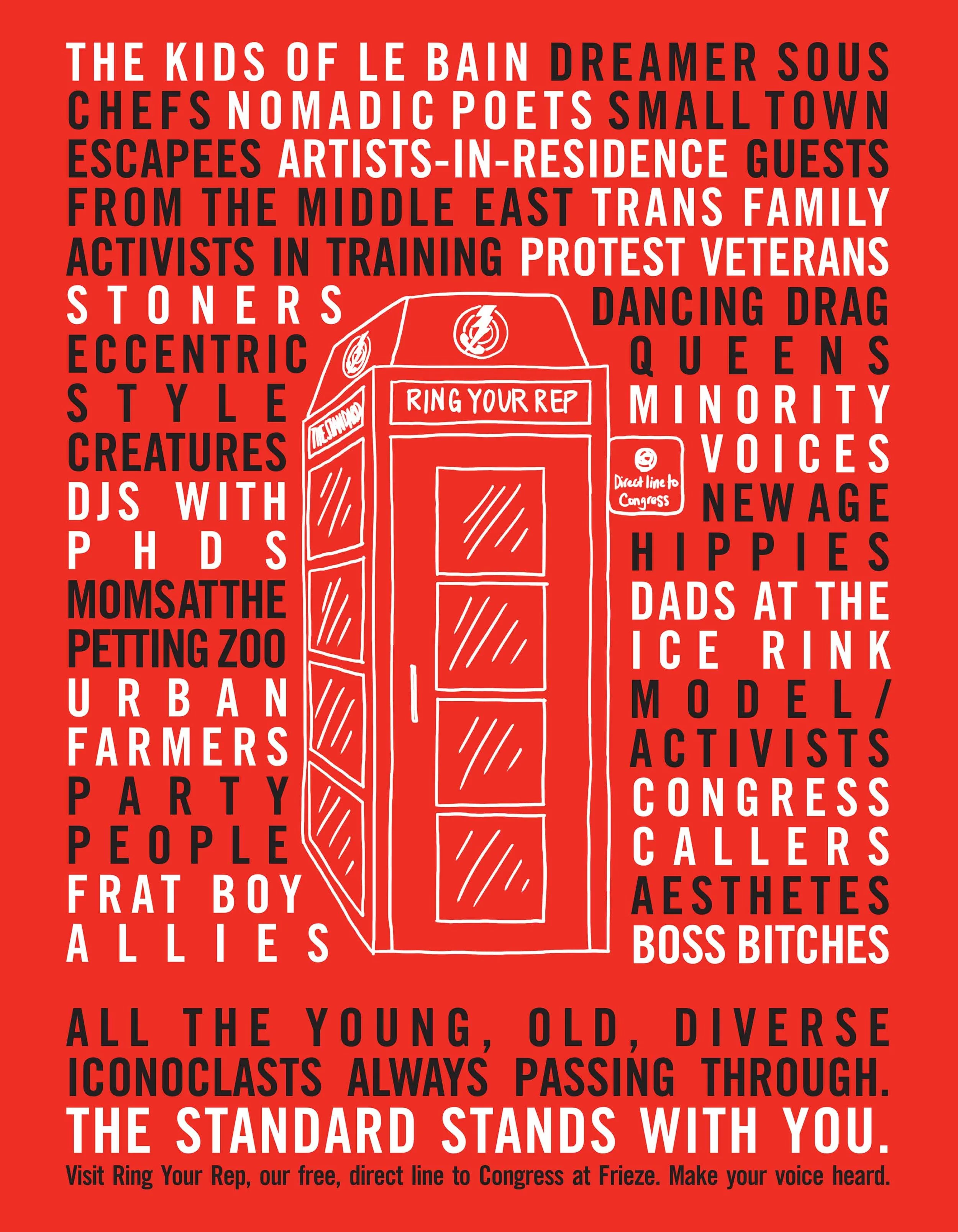 The Standard's print ad in Frieze New York's on-site collateral.