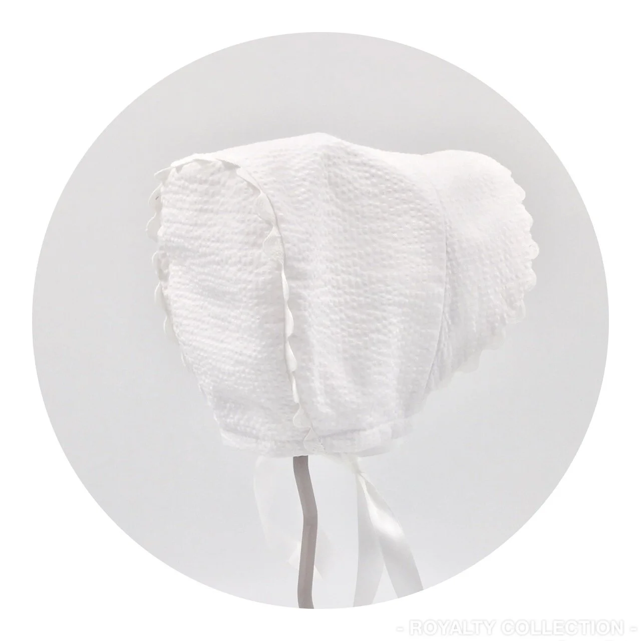 Girls Seersucker bonnet