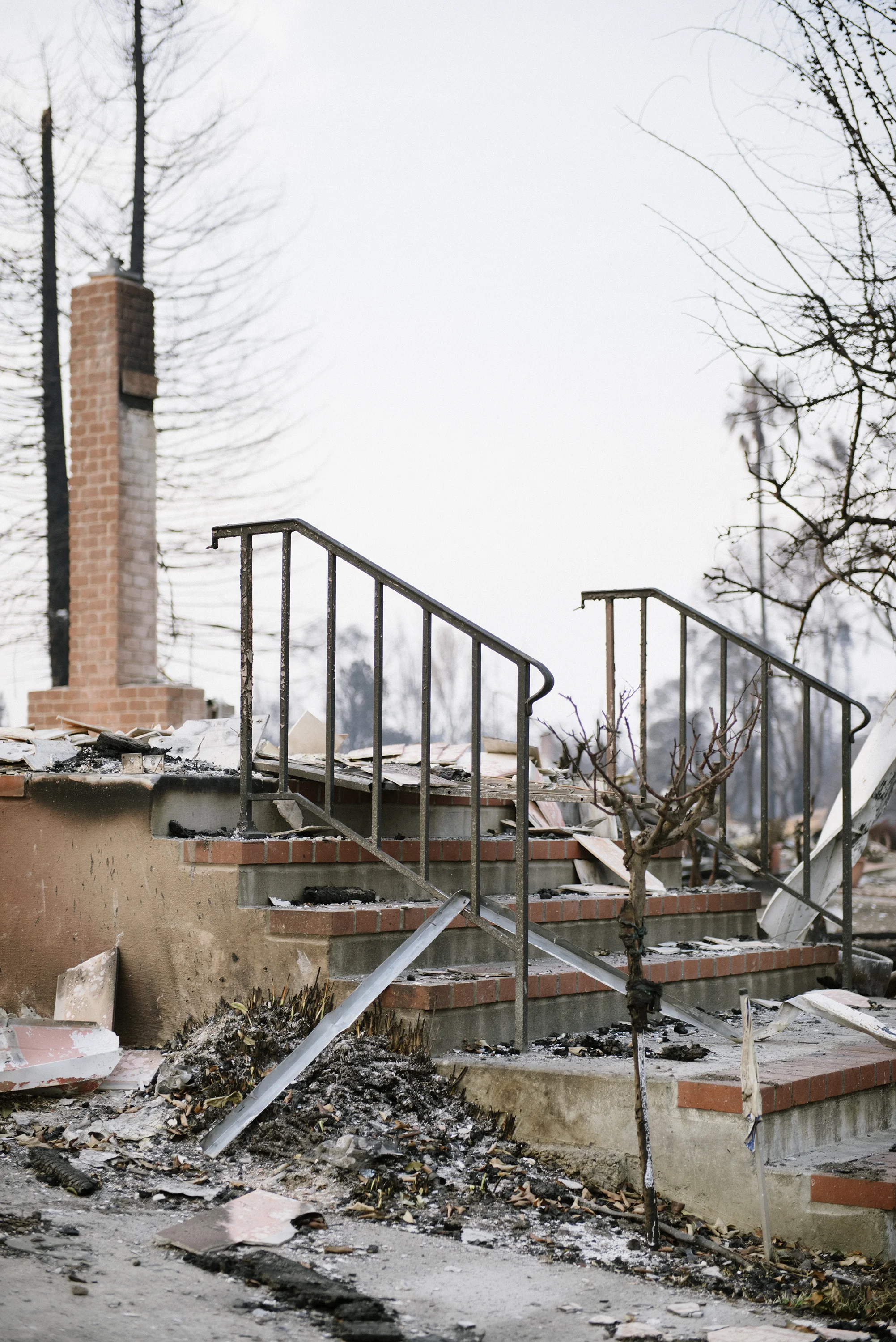 The destroyed Coffey Park neighborhood in Santa Rosa, CA following the Tubbs Fire in 2017