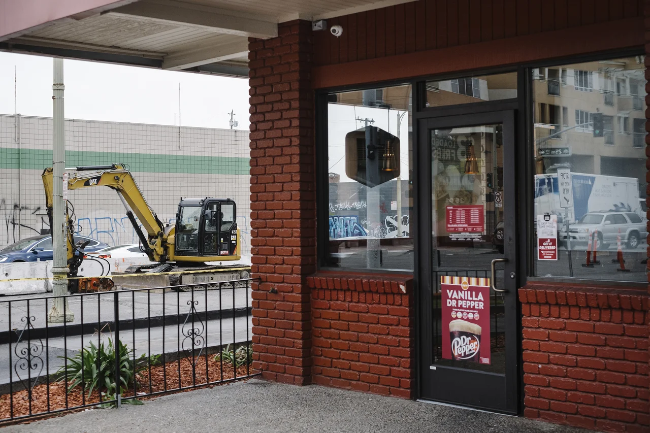  Street scenes from International Blvd. in East Oakland looking at how the community is being effected by construction of a new center-lane bus line called the Bay Rapid Transit(BRT) that is being promised as a positive transformative force for this 