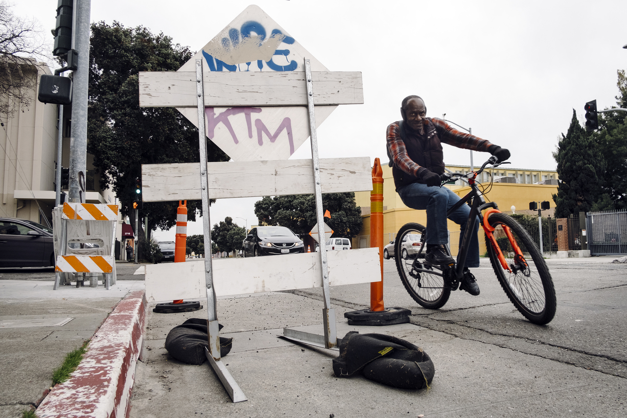  Street scenes from International Blvd. in East Oakland looking at how the community is being effected by construction of a new center-lane bus line called the Bay Rapid Transit(BRT) that is being promised as a positive transformative force for this 
