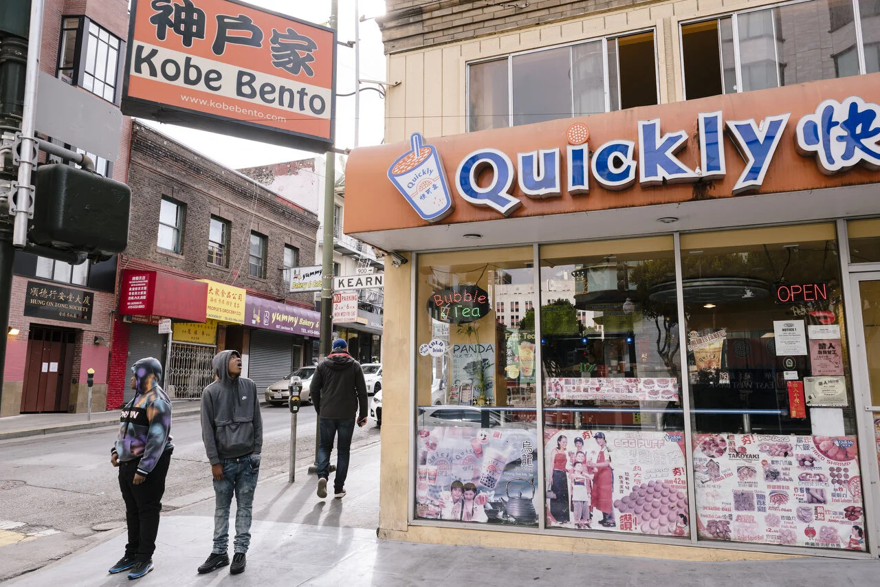  Empty streets in downtown San Francisco following a shelter-in-place order made by the mayor, March, 2020,  For Bloomberg. 