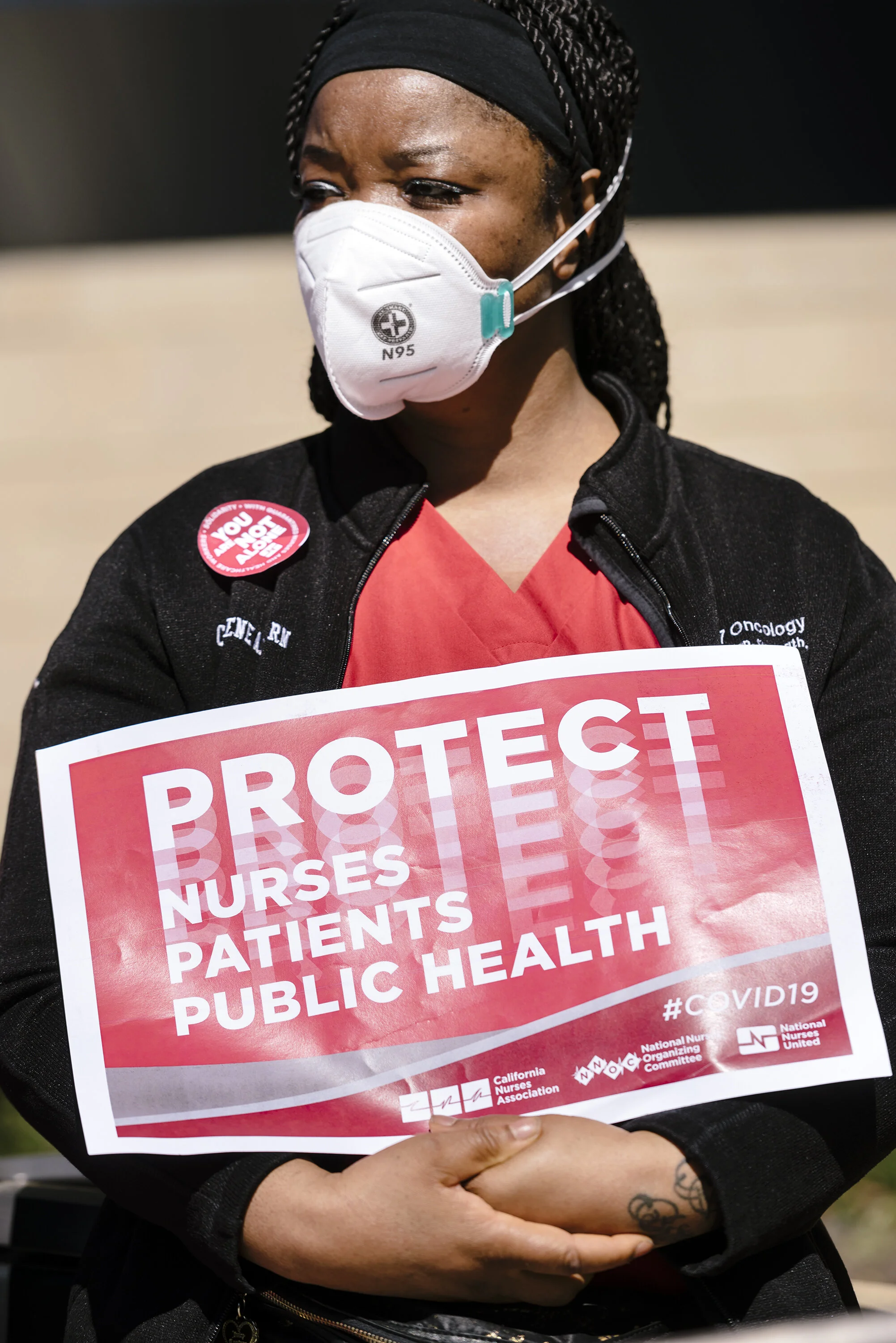  National day of action held by National Nurses United in conjunction with the California Nurses Association in front of Sutter Health's Alta Bates Summit campus in Oakland, California, on Tuesday, March 11, 2020. 