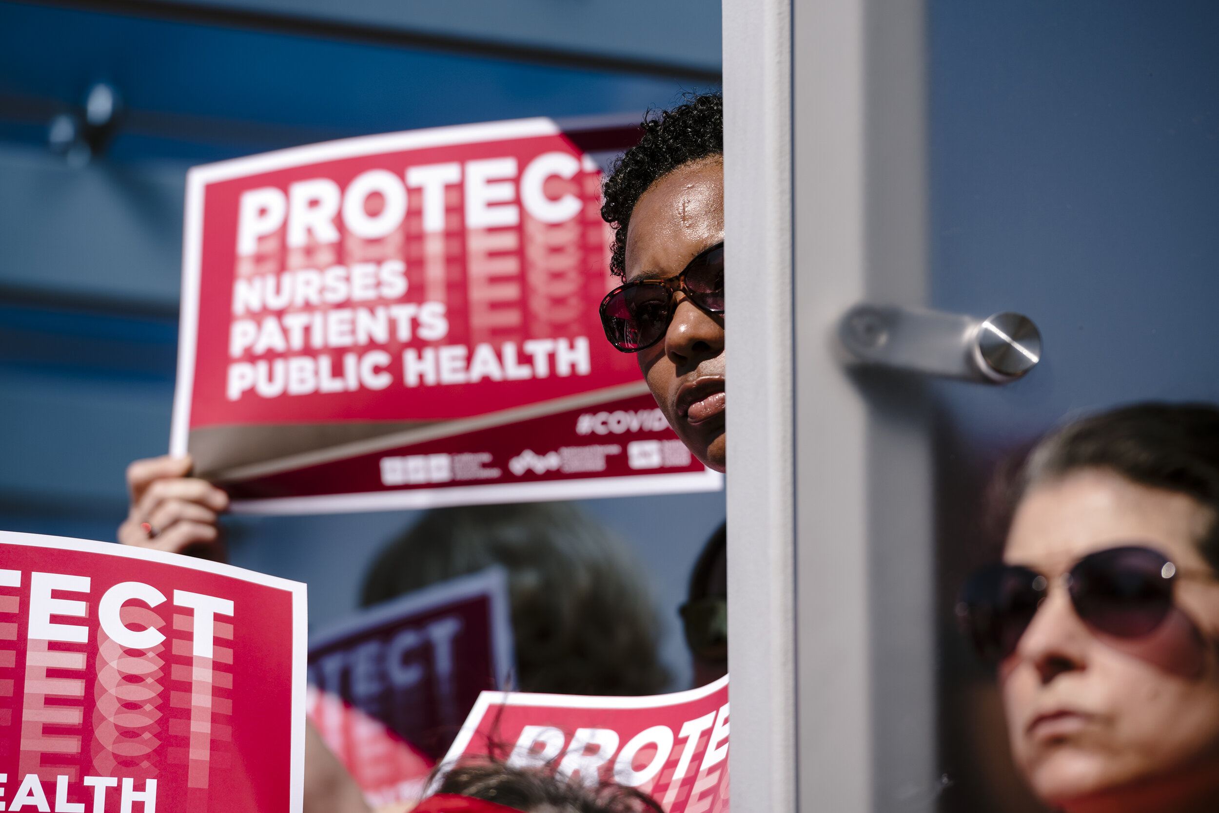  National day of action held by National Nurses United in conjunction with the California Nurses Association in front of Sutter Health's Alta Bates Summit campus in Oakland, California, on Tuesday, March 11, 2020. 