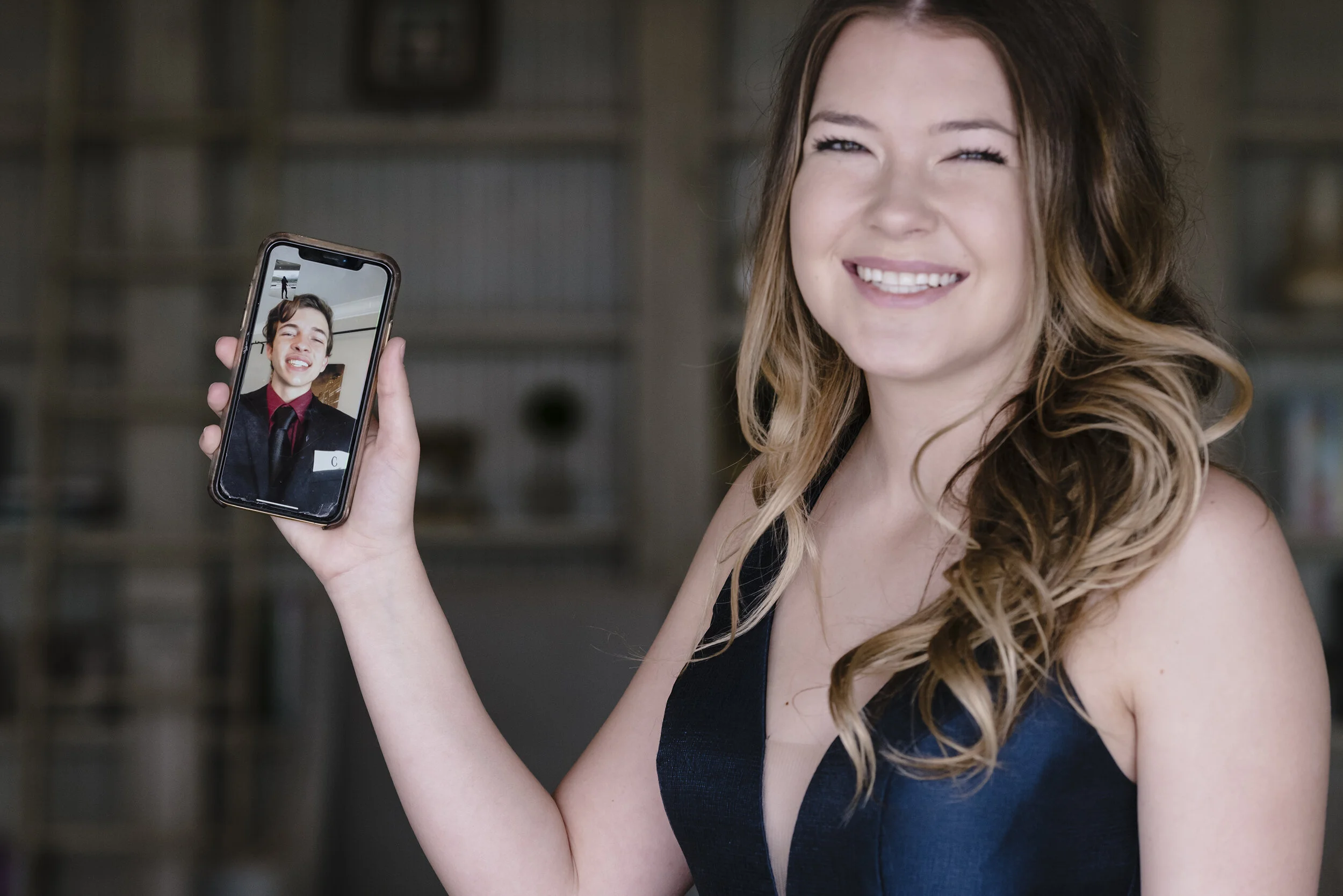  The Reese family films TikTok videos of themselves celebrating the girls' canceled high school prom from their home in Danville, Calif, on Saturday, March 28, 2020.     
