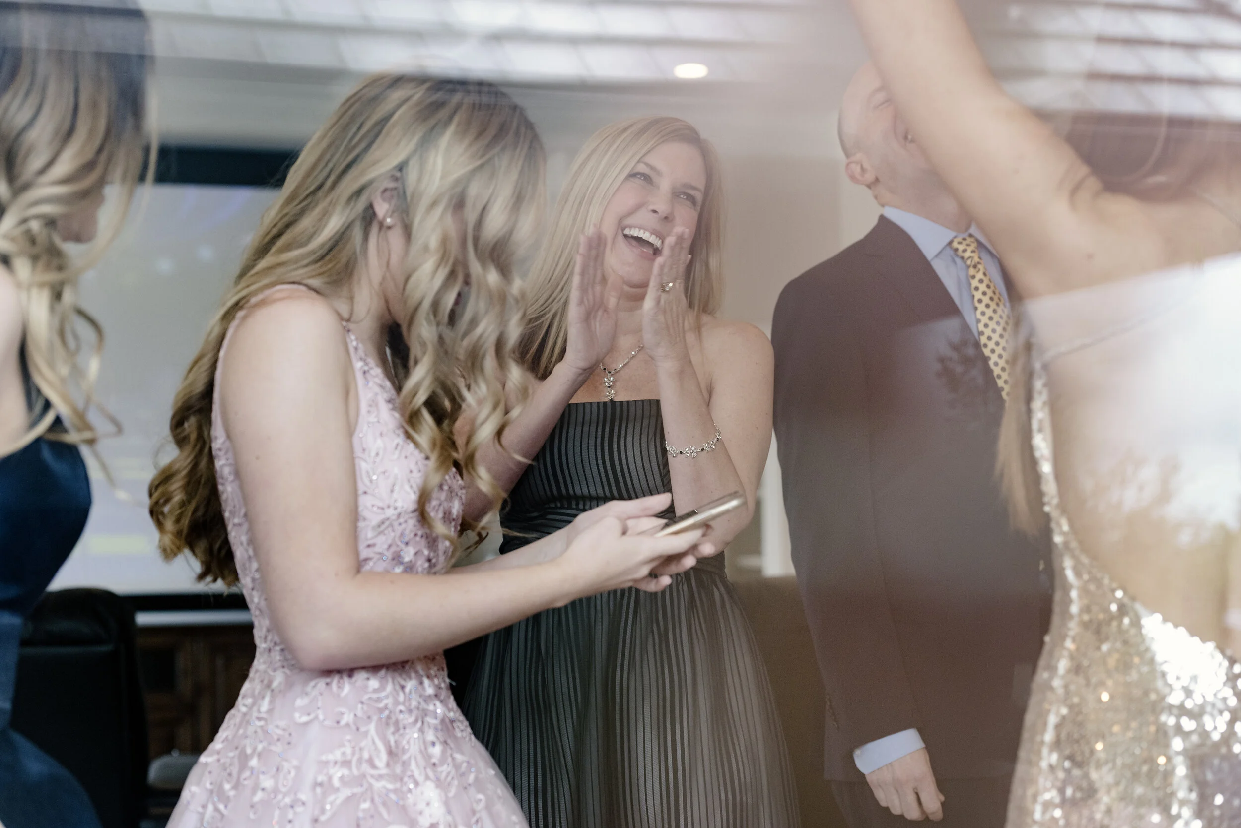  The Reese family films TikTok videos of themselves celebrating the girls' canceled high school prom from their home in Danville, Calif, on Saturday, March 28, 2020.     