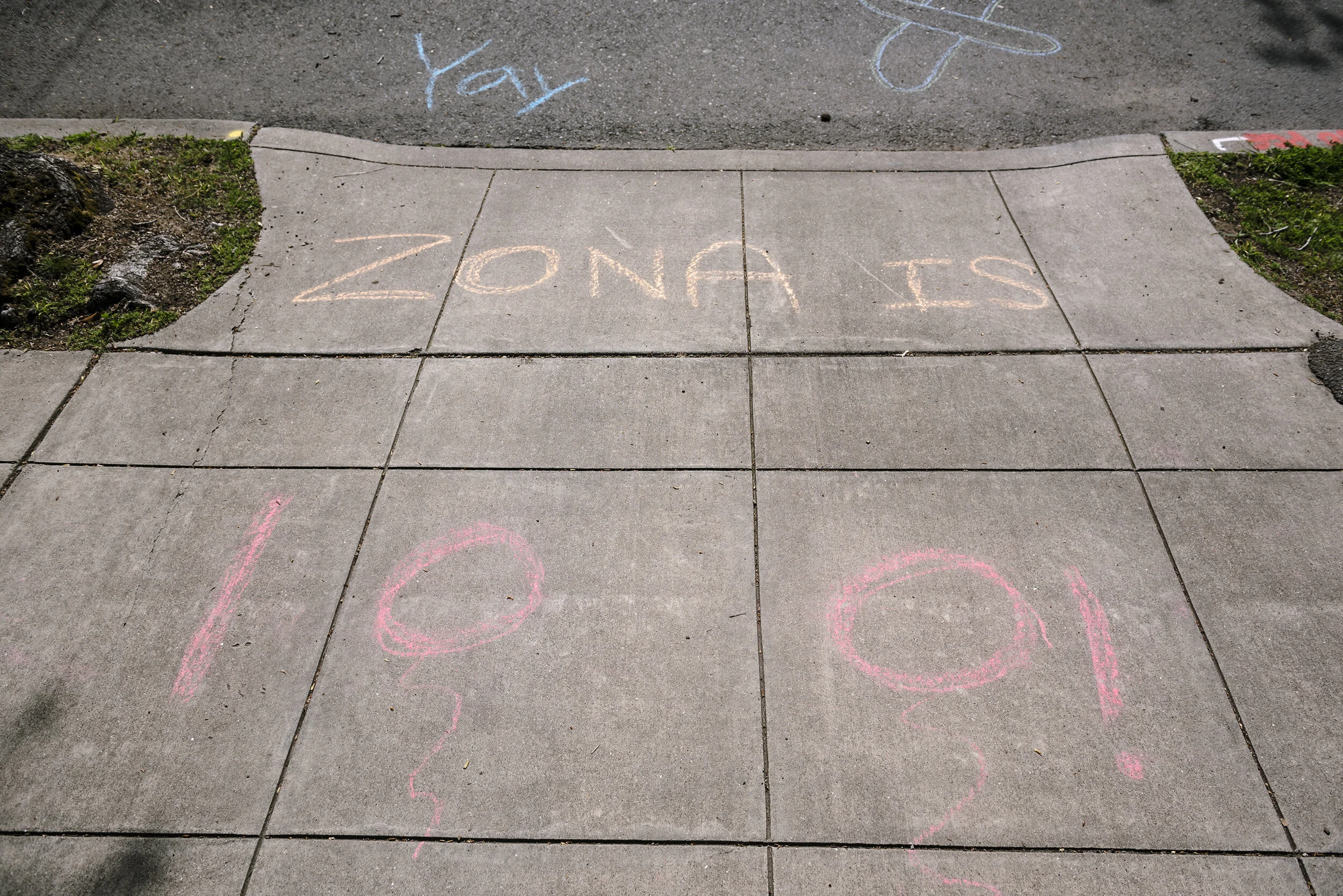  Zona Roberts turned 100.  To celebrate her friends and neighbors gathered and threw her a social distancing party outside her home in Berkeley, CA, April 1st, 2020. 