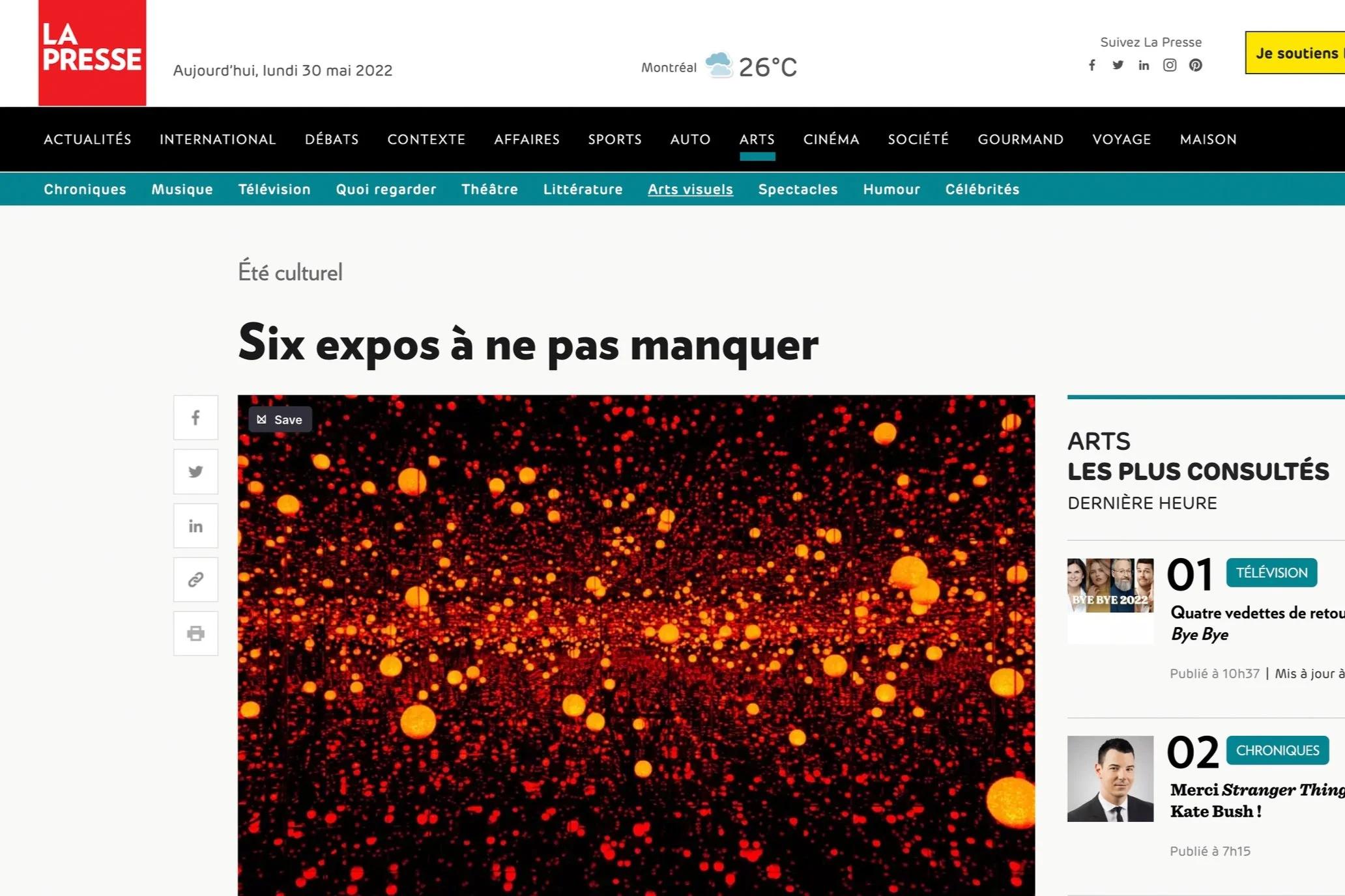 Six expos à ne pas manquer