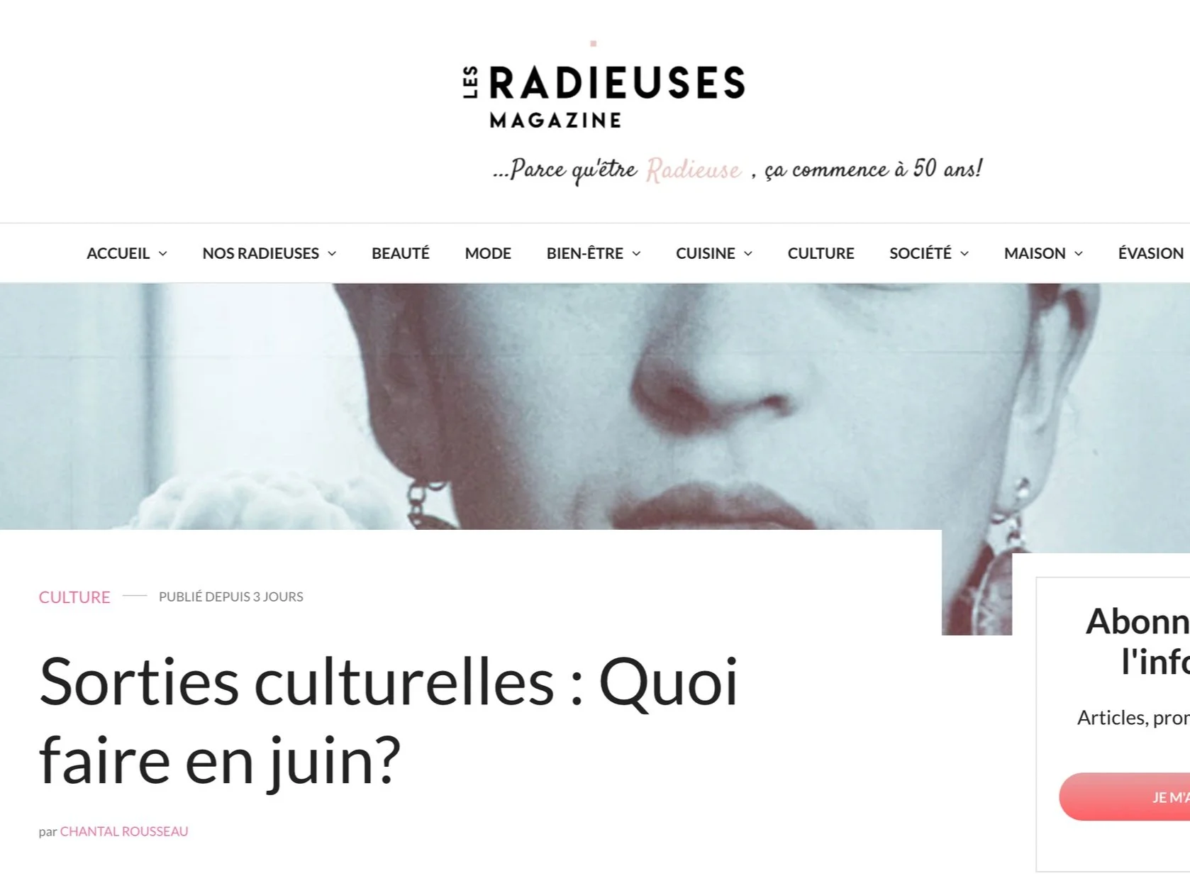 Sorties culturelles : Quoi faire en juin?