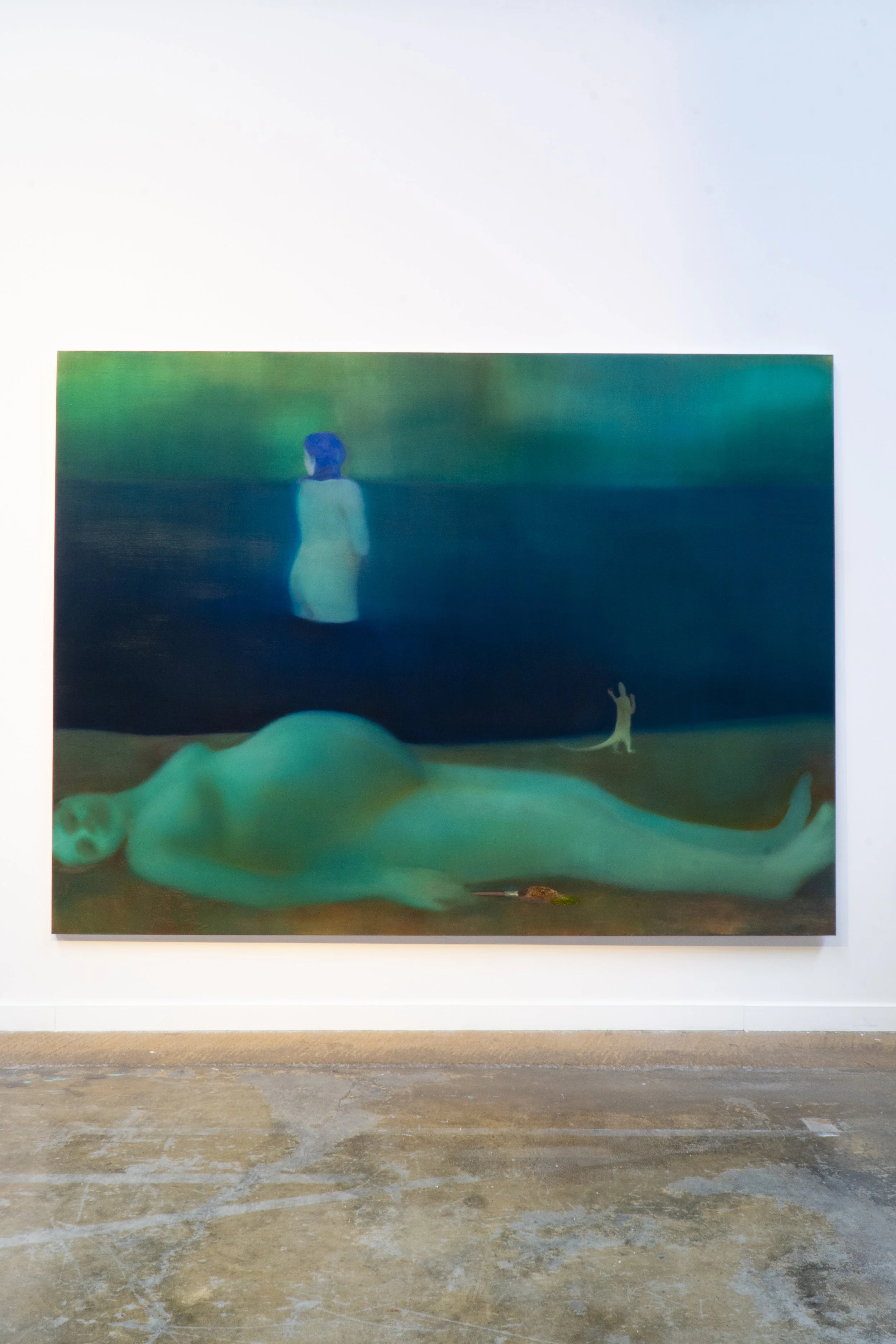   Elizabeth Glaessner,  Out of Body , 2025                                                                                         Huile sur lin / Oil on linen                                                                        208,28 x  279,4 cm 
