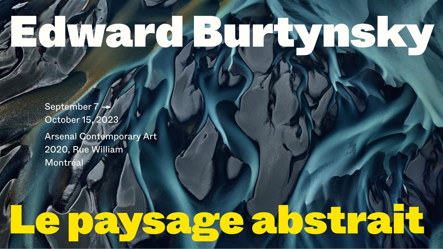Edward Burtynsky: Water  American University, Washington, DC
