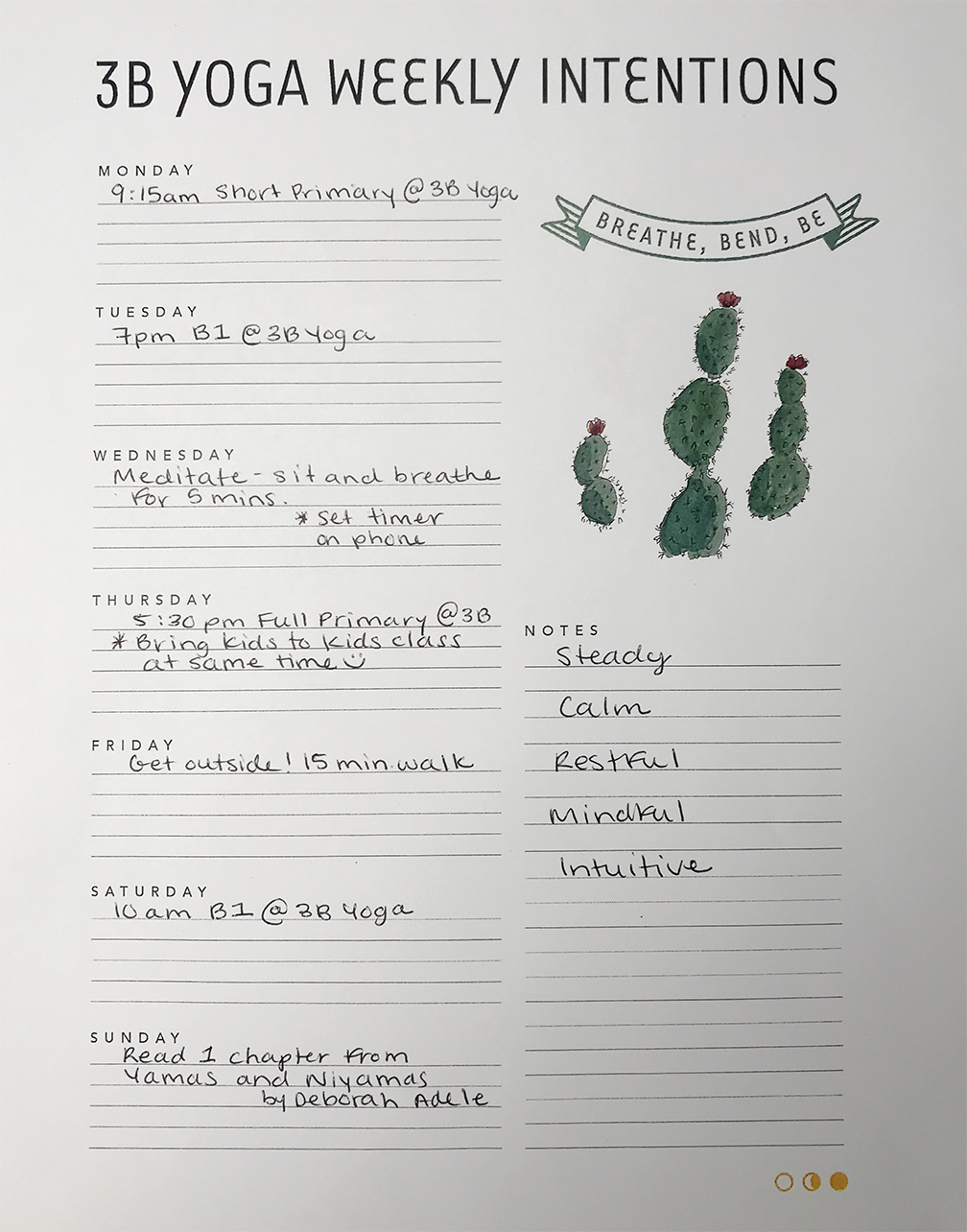 3byoga intentions