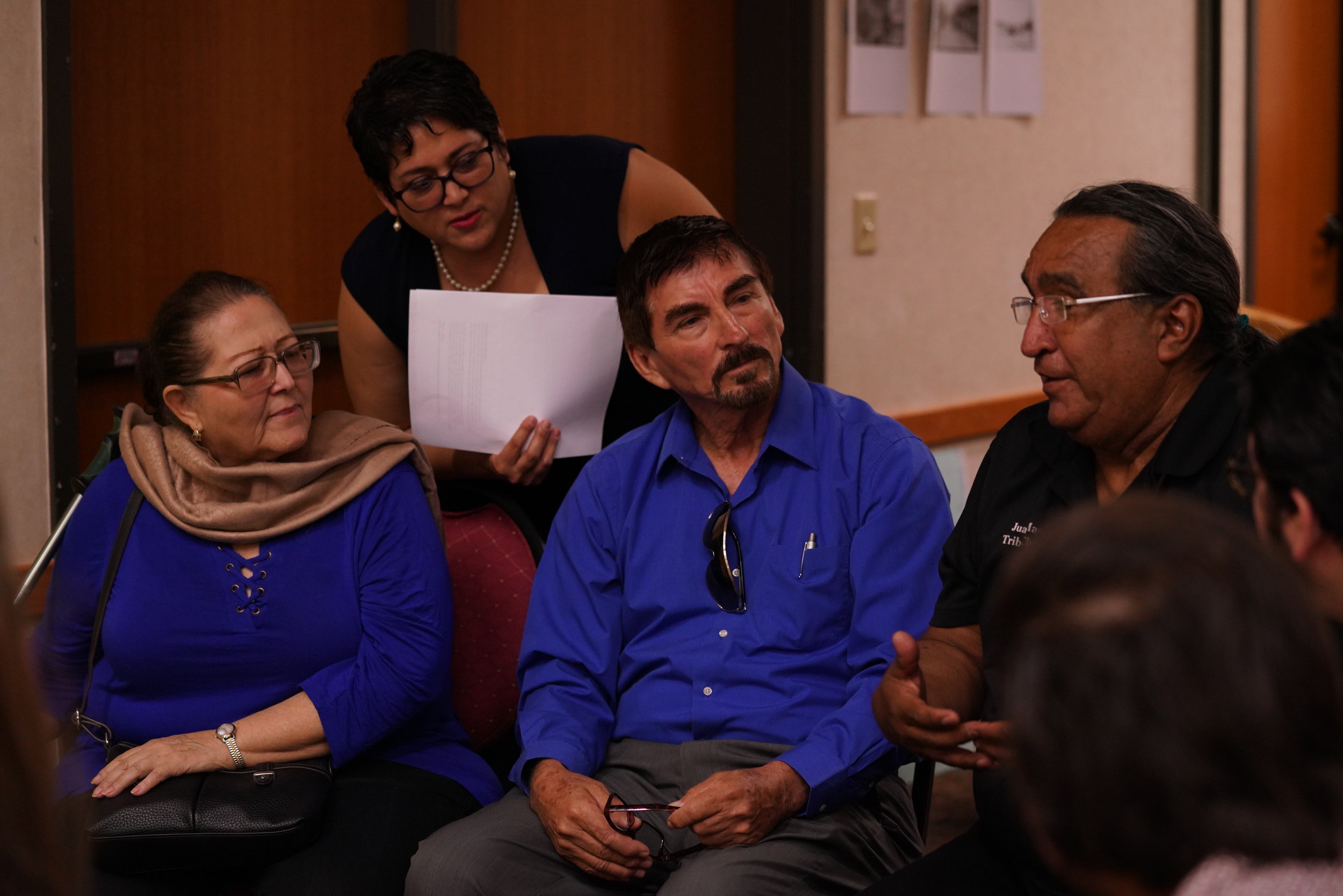 Community Members in Conversation During the Event "History of the Land" (Head Phase)  (Copy)