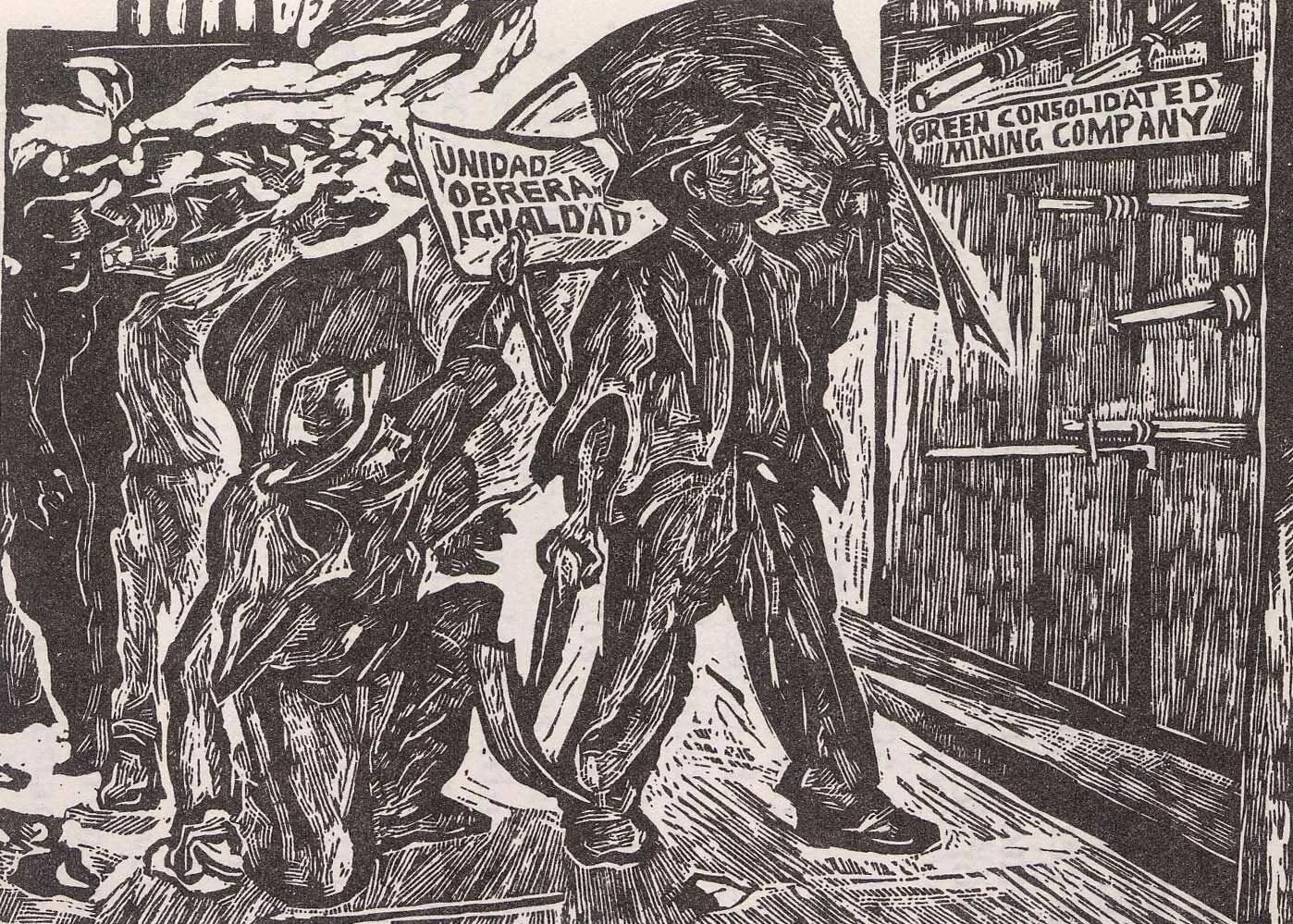 “La Huelga de Cananea” by Pablo O'Higgins, Mexico, 1947