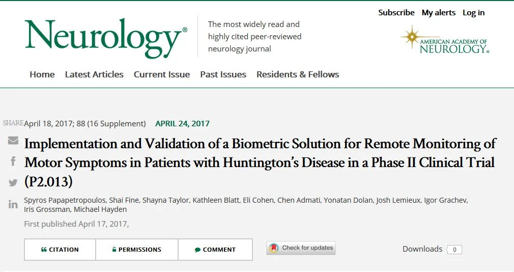 Implementation and Validation of a Biometric Solution for Remote Monitoring of Motor Symptoms in Patients with Huntington’s Disease in a Phase II Clinical Trial