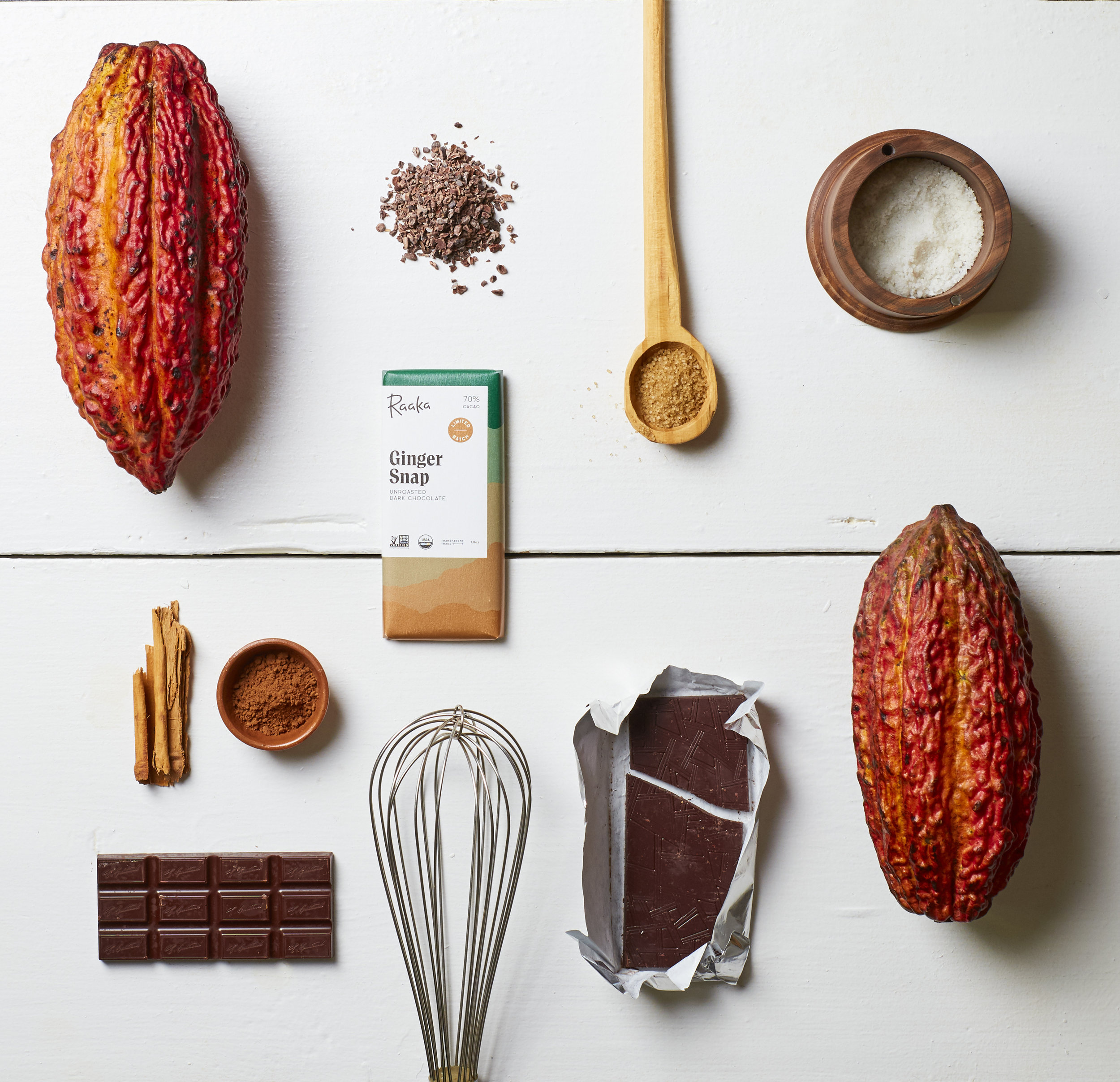 Cacao Pods and Chocolate Bars