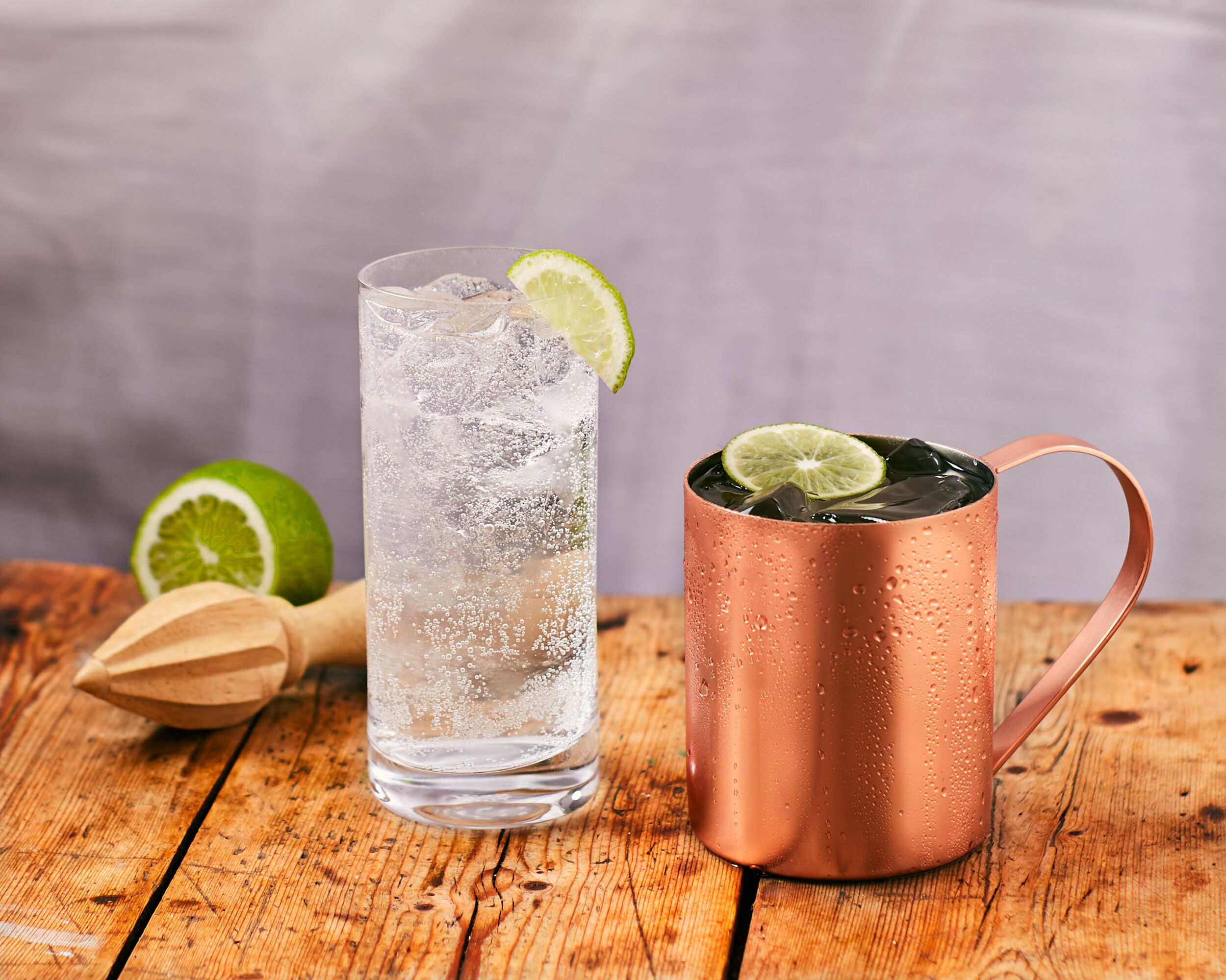 Moscow Mule and Gin and Tonic