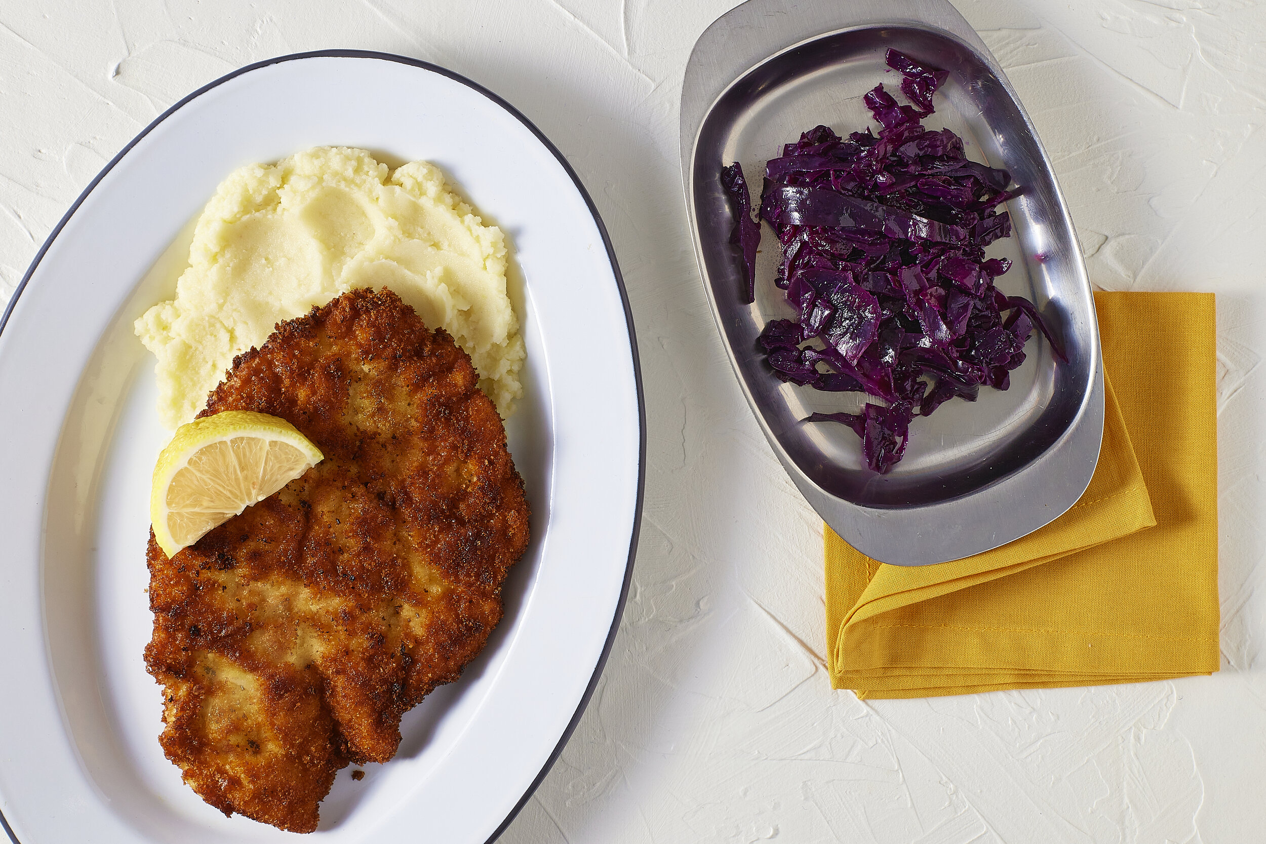 Schnitzel with Red Cabbage